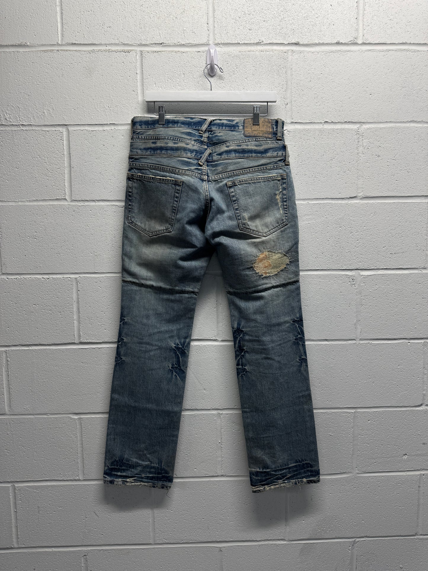 PPFM Double Waist Distressed Jeans [34]