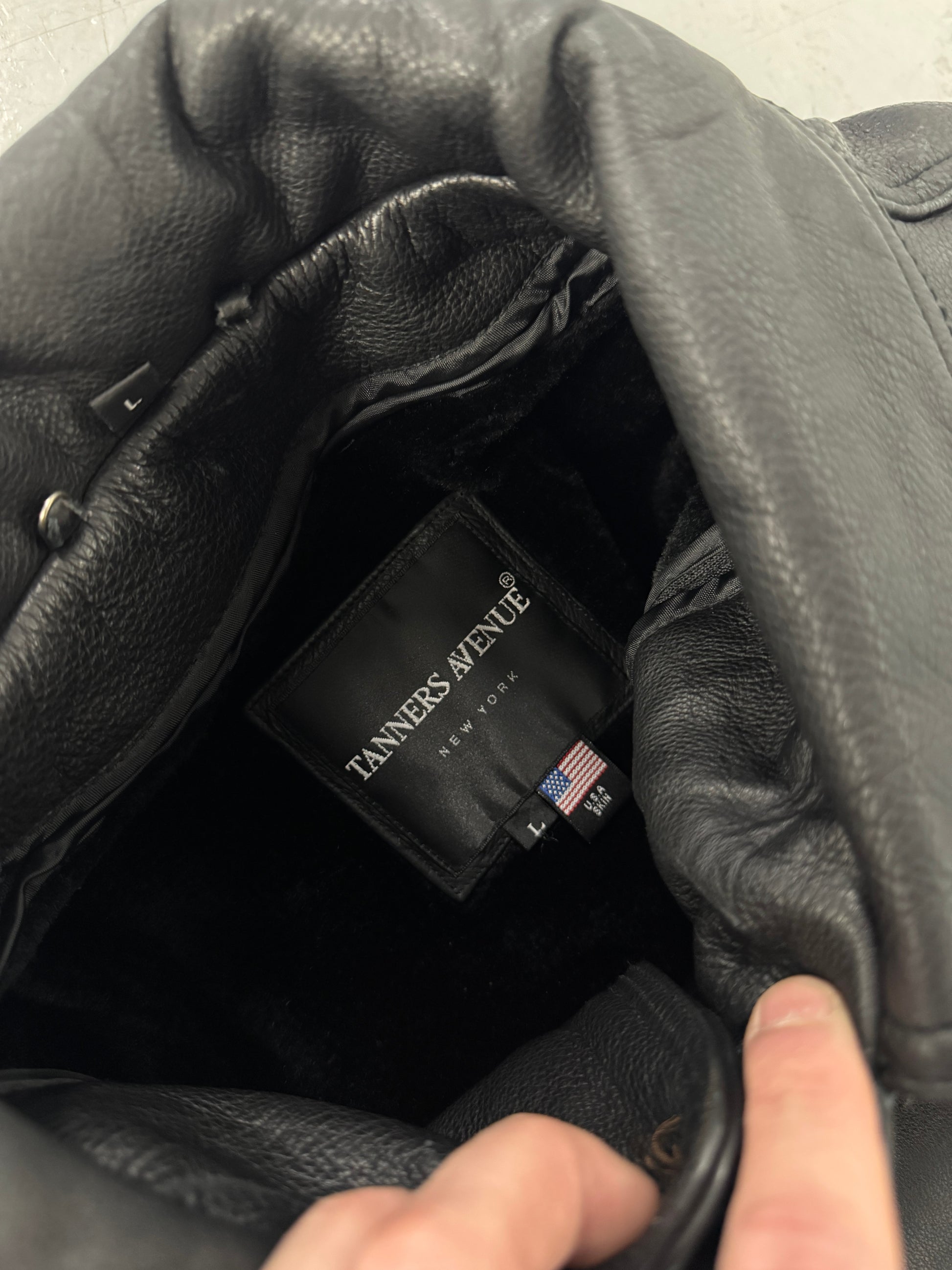 1990s Leather Shirt Jacket [M/L]