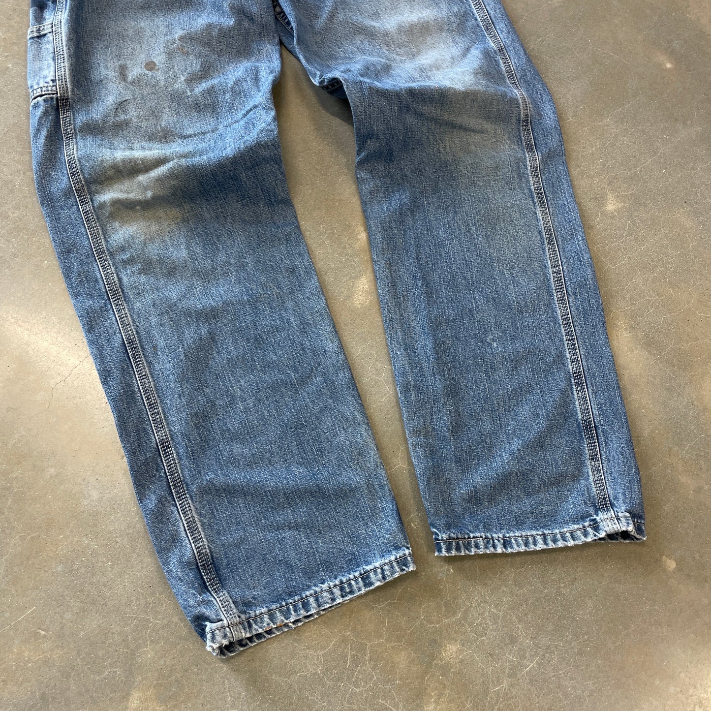 Y2K Distressed Lee Dungarees Carpenter Denim [34x32]