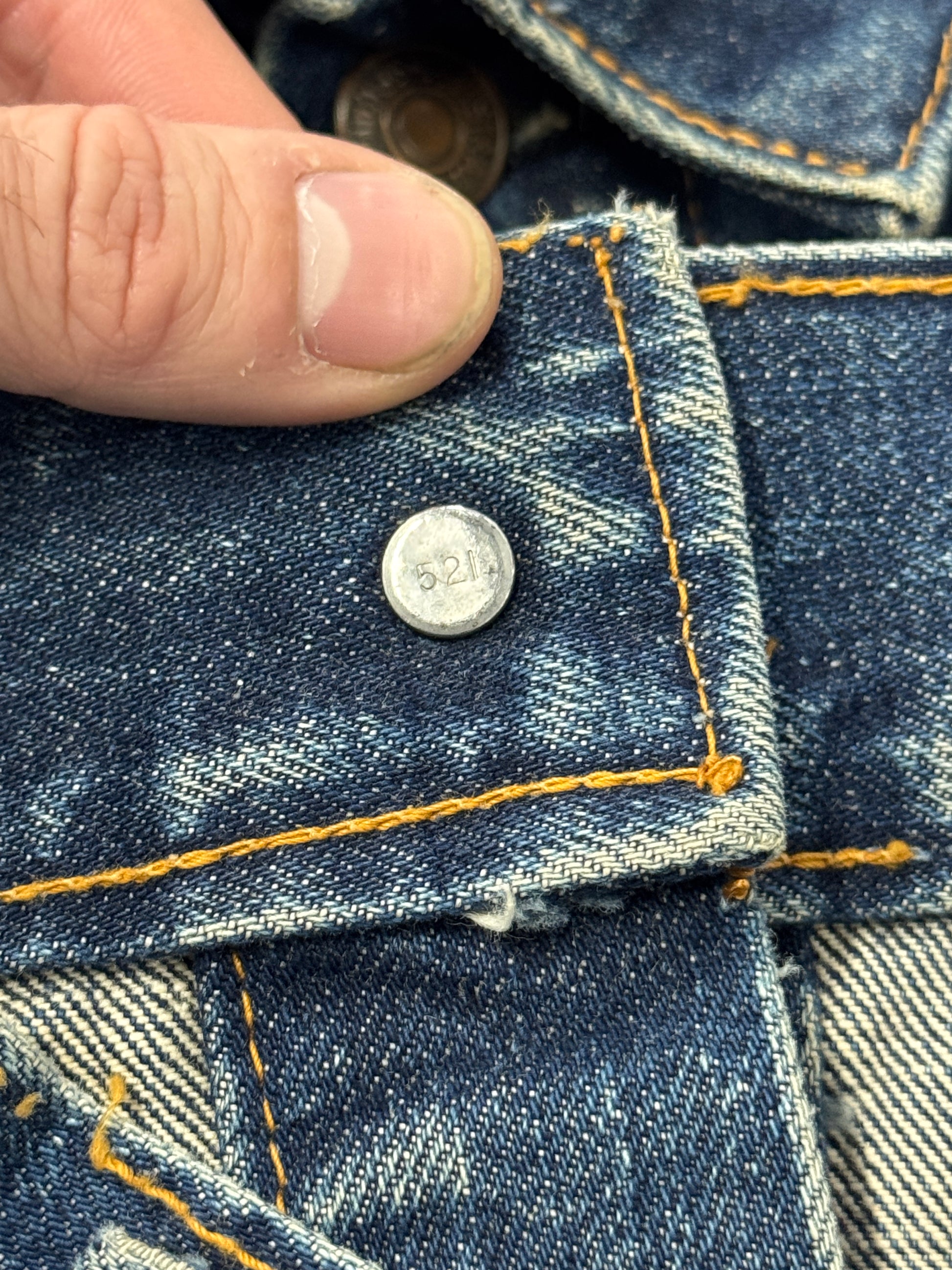 1960s Levis Type III Big 'E' Denim Trucker Jacket [S]