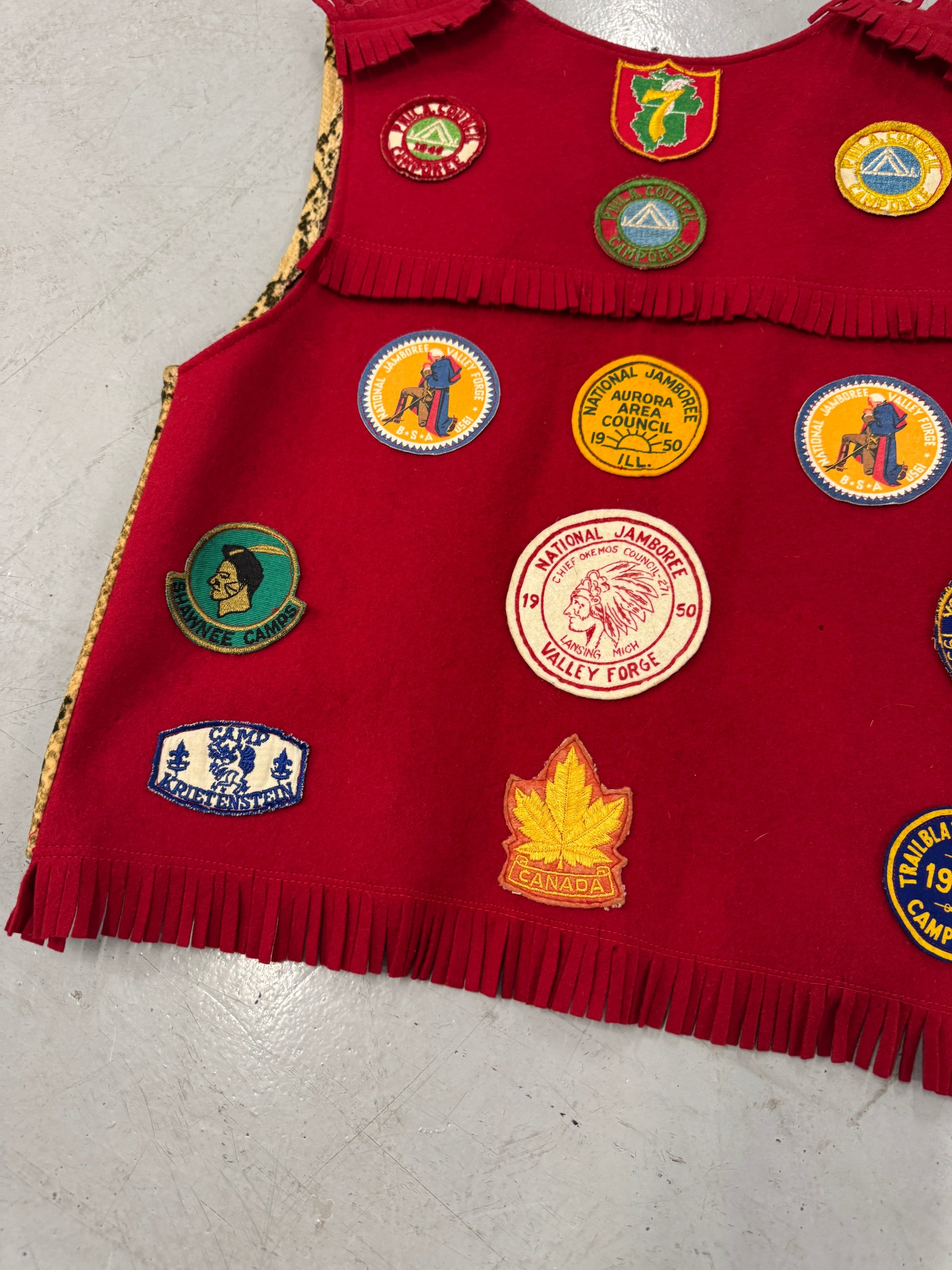 1950s Boy Scouts Jamboree Patch Vest [S/M]