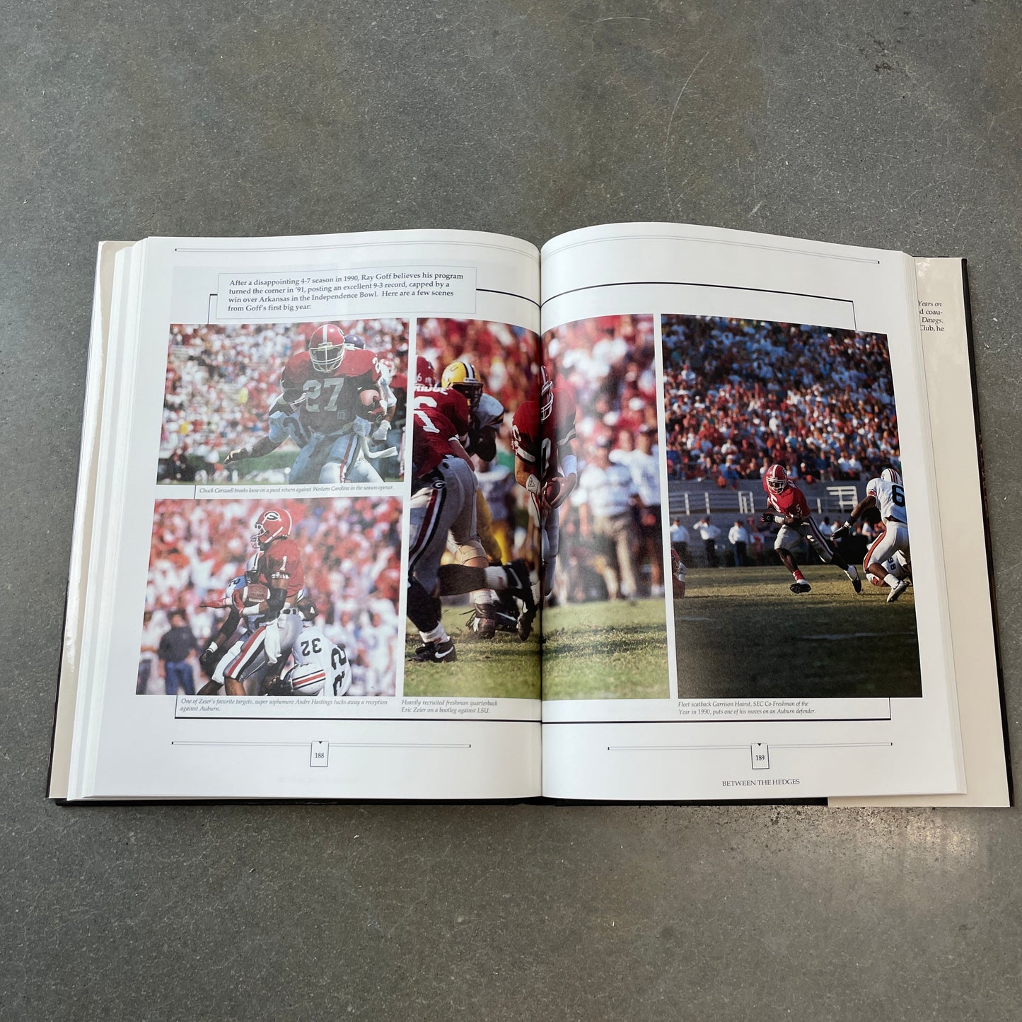 1992 Between The Hedges Georgia Football Book