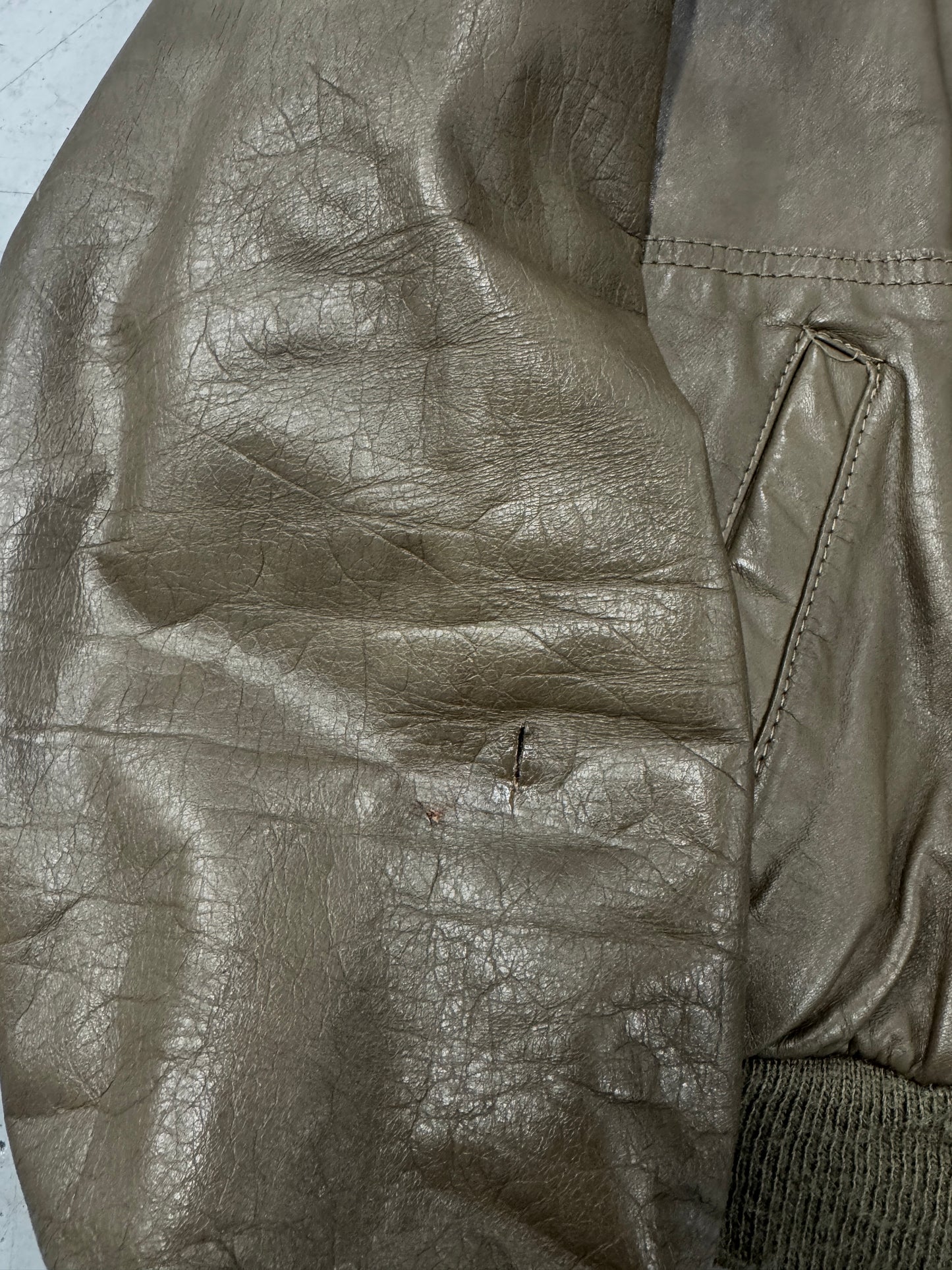 1990s Brown Leather Jacket [M]