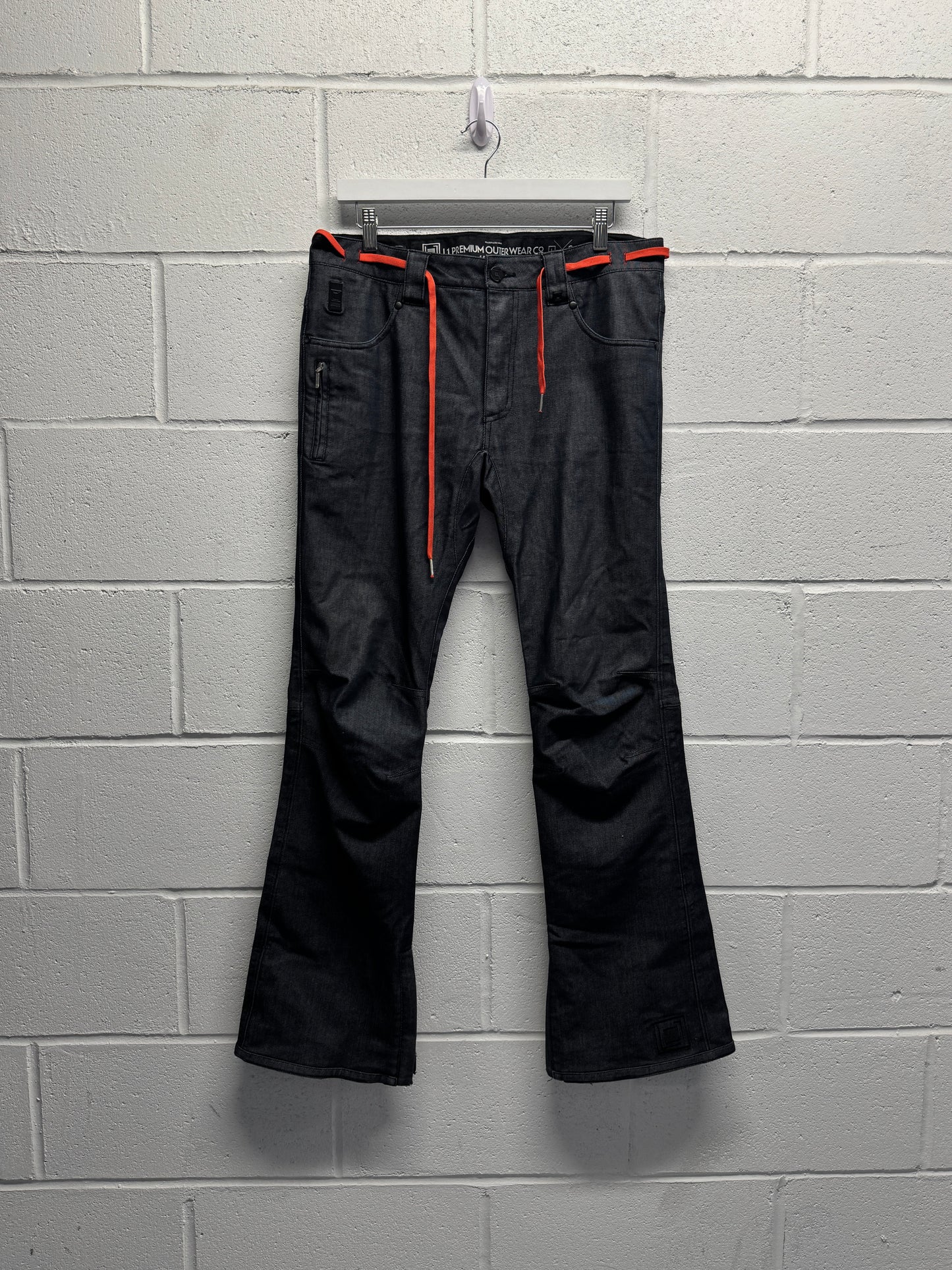 Y2K 2000s Denim (looking) Snowboard Flared Pants [36]