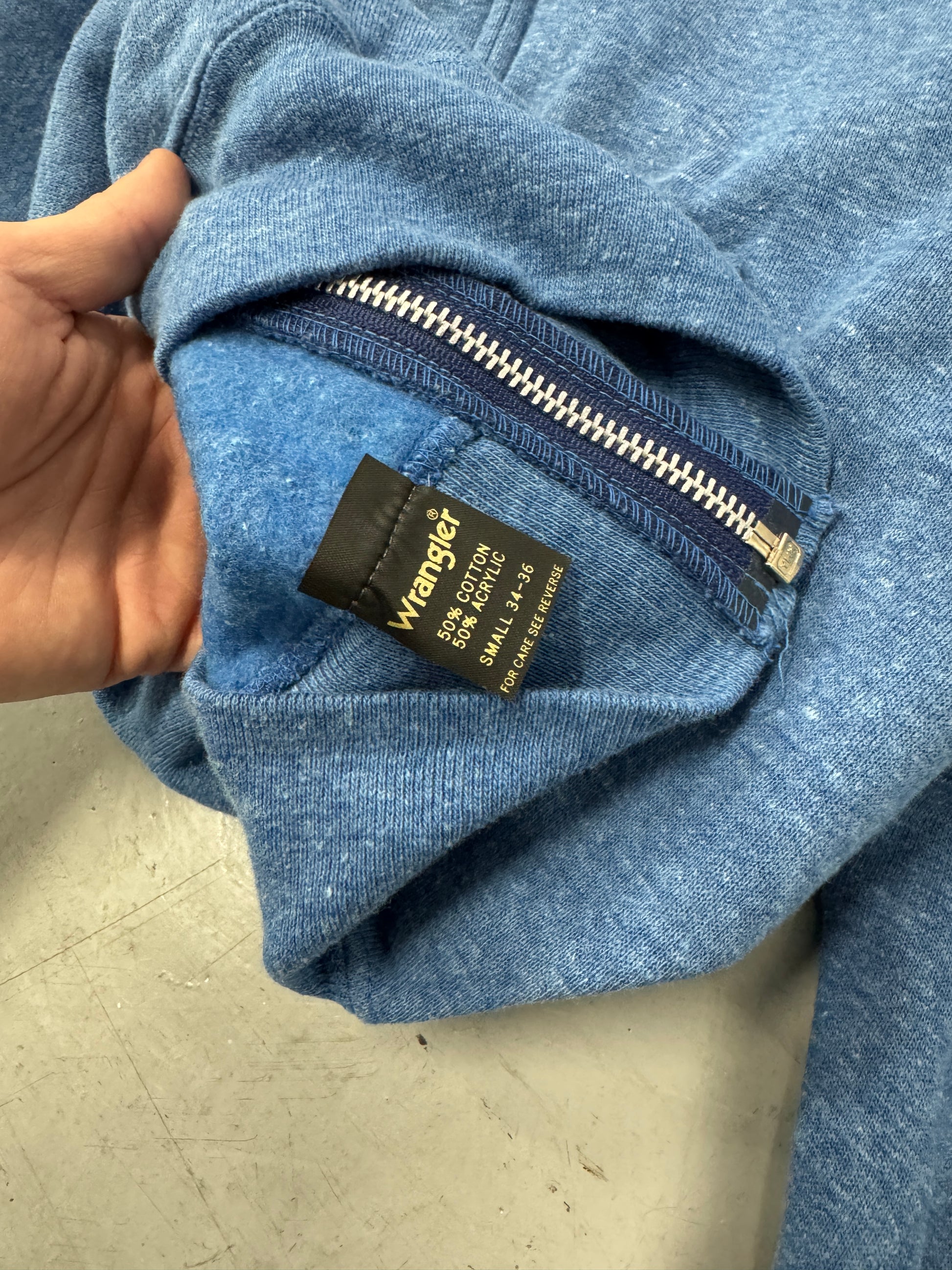 1980s Wrangler Blue Zip-Up [S/M]