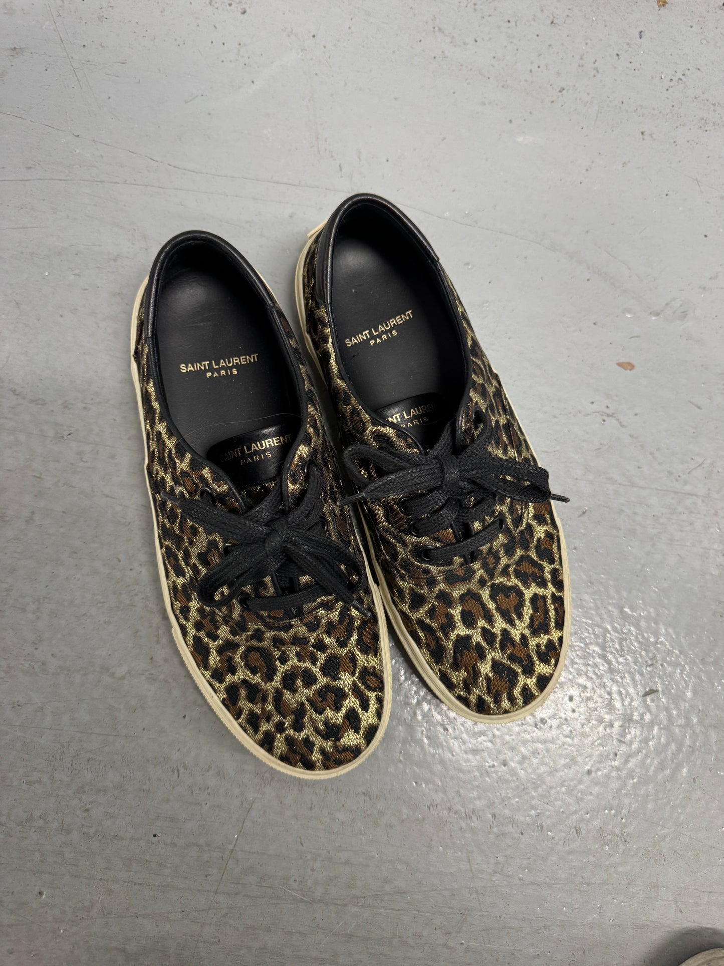 Saint Laurent Venice Leopard Print Sneakers [EU40]