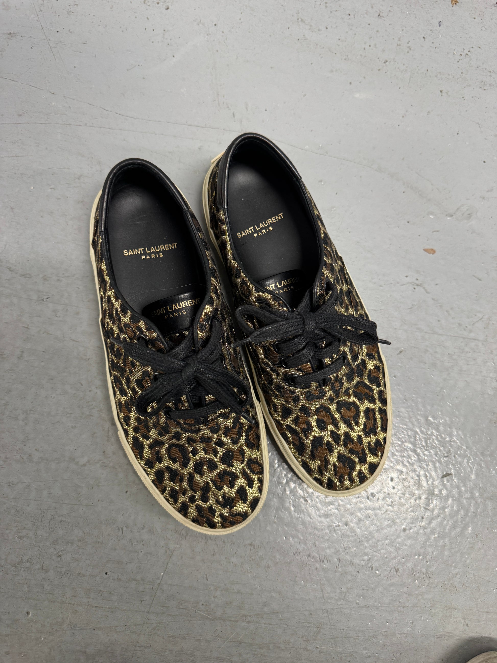 Saint Laurent Venice Leopard Print Sneakers [EU40]