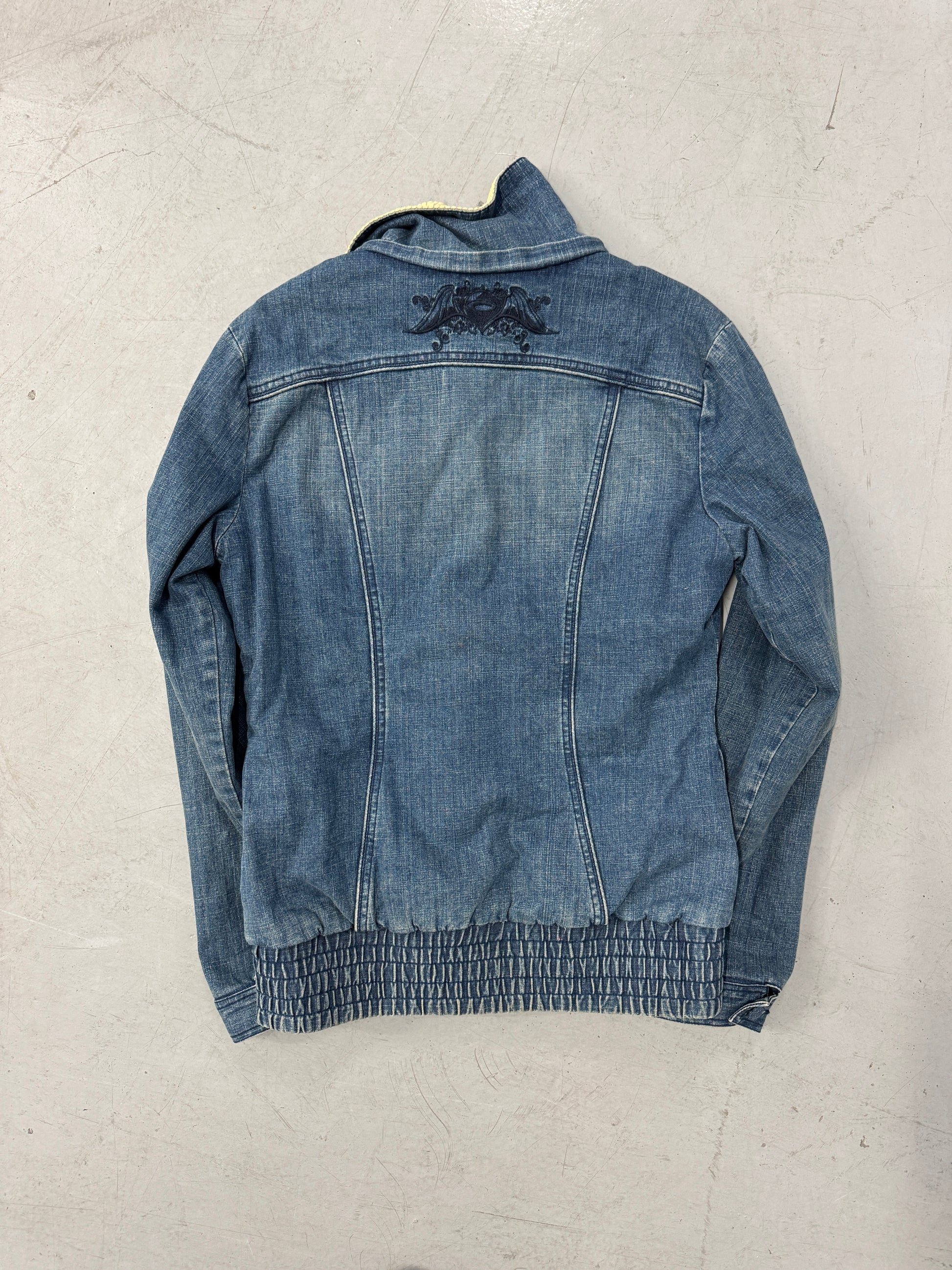 2000s Oakley Software Denim Zip-Up Jacket [L]