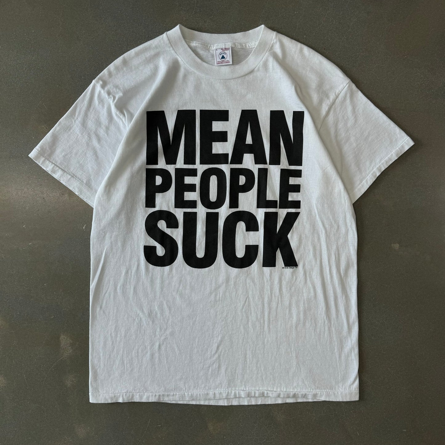 Vintage 1990s Mean People Suck T-Shirt [L]