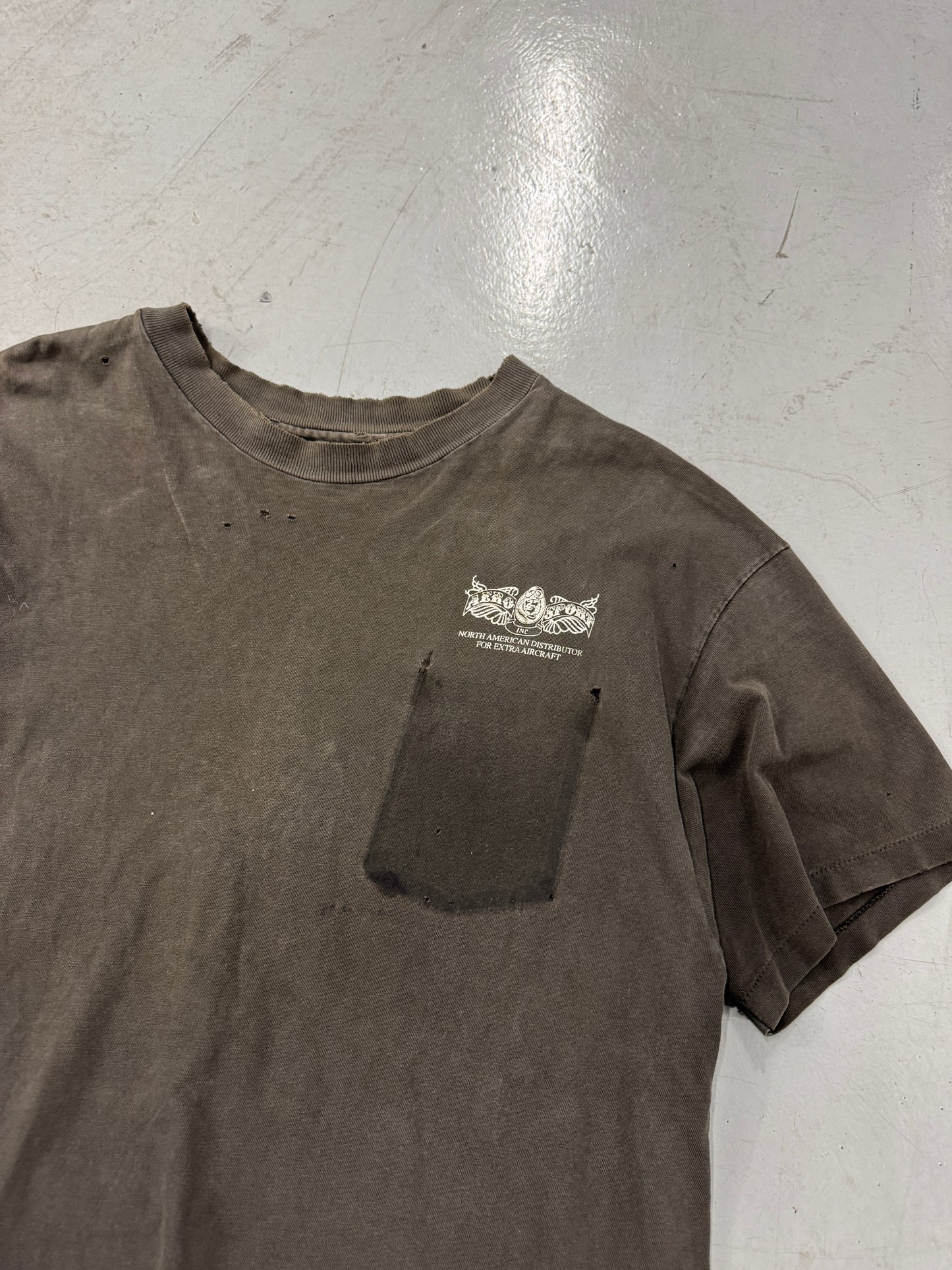 1990s Faded Extra 300 Plane T-Shirt [XL]