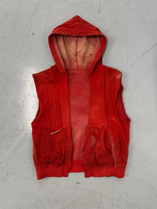 1960s Thrashed Sunfaded Cut-Off Vest [S/M]
