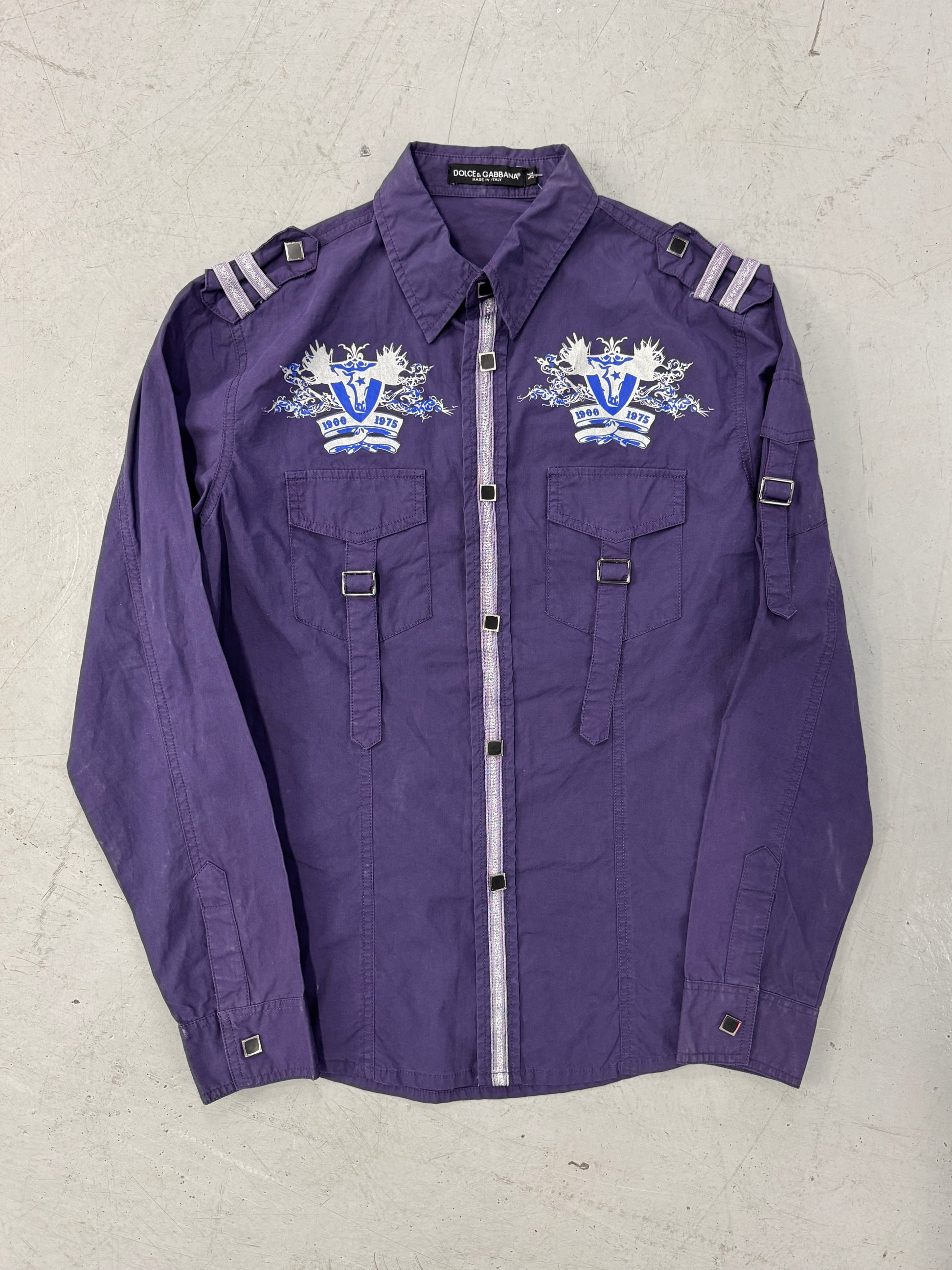 2000s Dolce &amp; Gabbana Military/Western Button-Up [M]