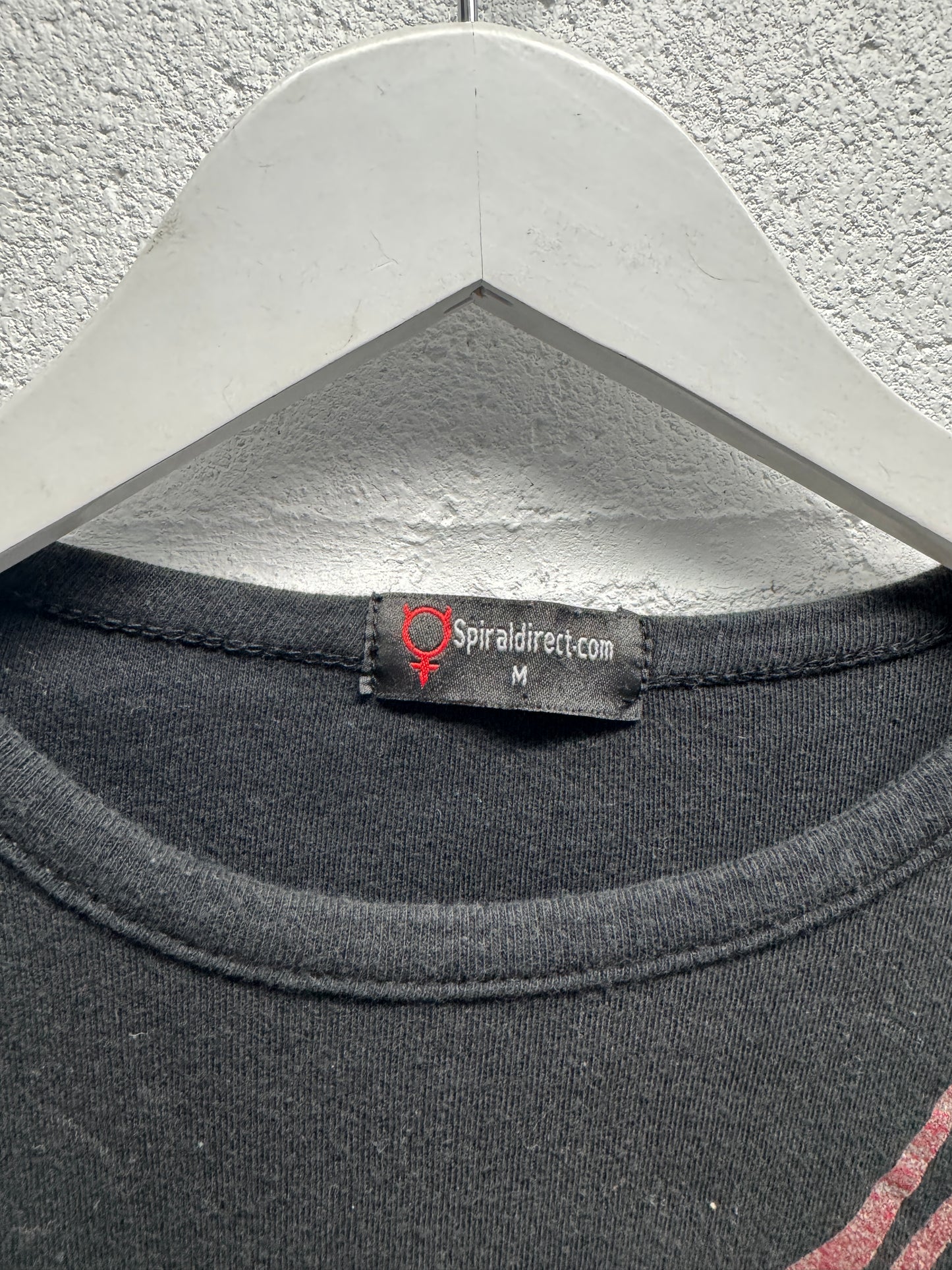 Y2K 2000s Zip Shoulder Red Angel Baby Tee [S/M]