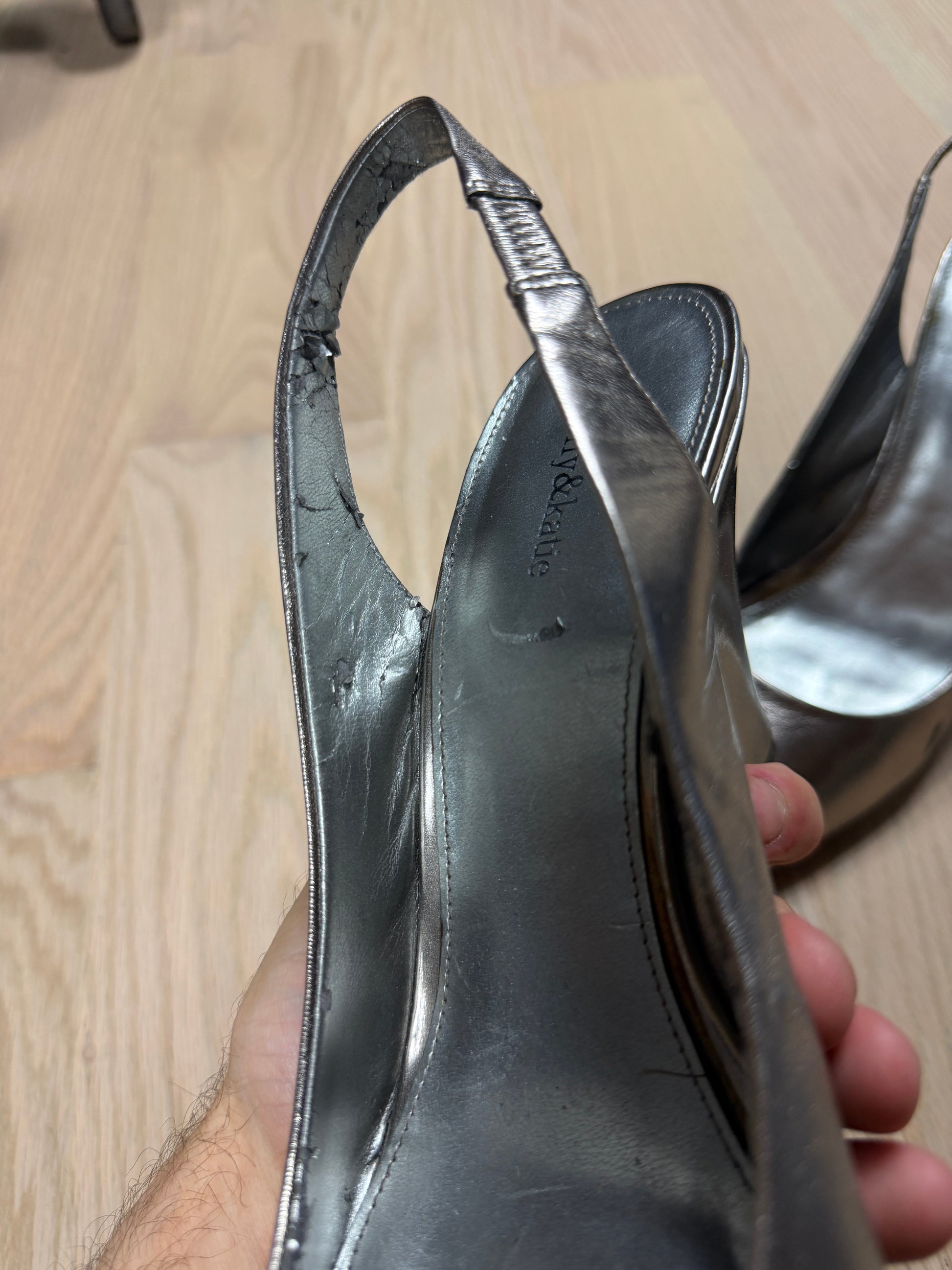 2000s Kelly&amp;Katie Silver Platform Heels [7.5]