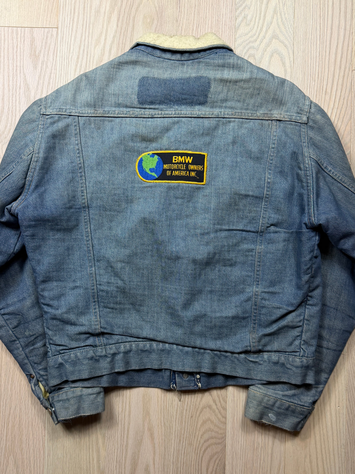 1960s BMW Patcha Sherpa Lined Denim Jacket [M/L]