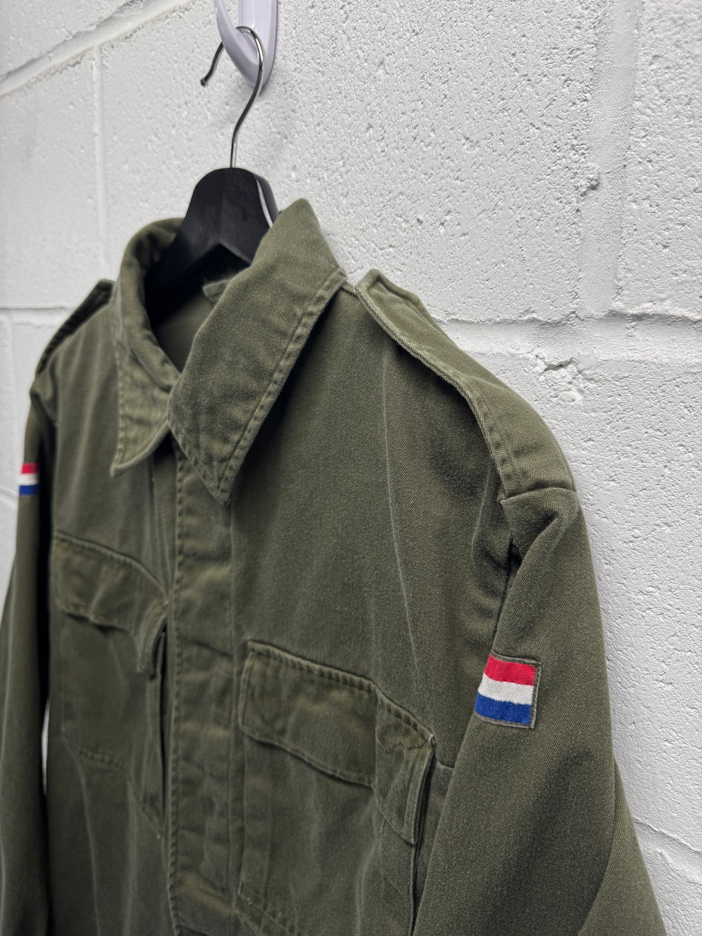 1970s Netherlands Military Snap Button-Up [L/XL]
