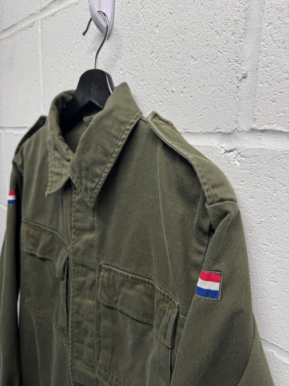 1970s Netherlands Military Snap Button-Up [L/XL]