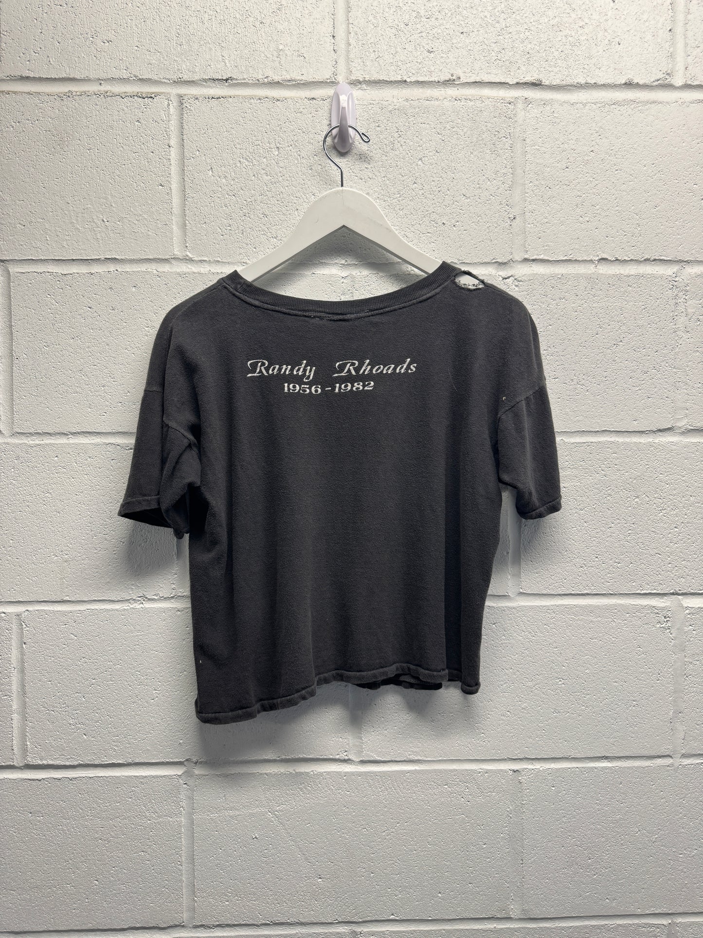 1980s Randy Rhoades Cropped Band T-Shirt [S/M]