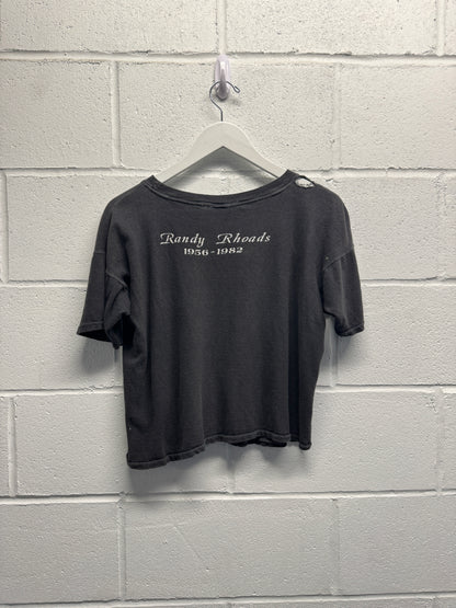 1980s Randy Rhoades Cropped Band T-Shirt [S/M]