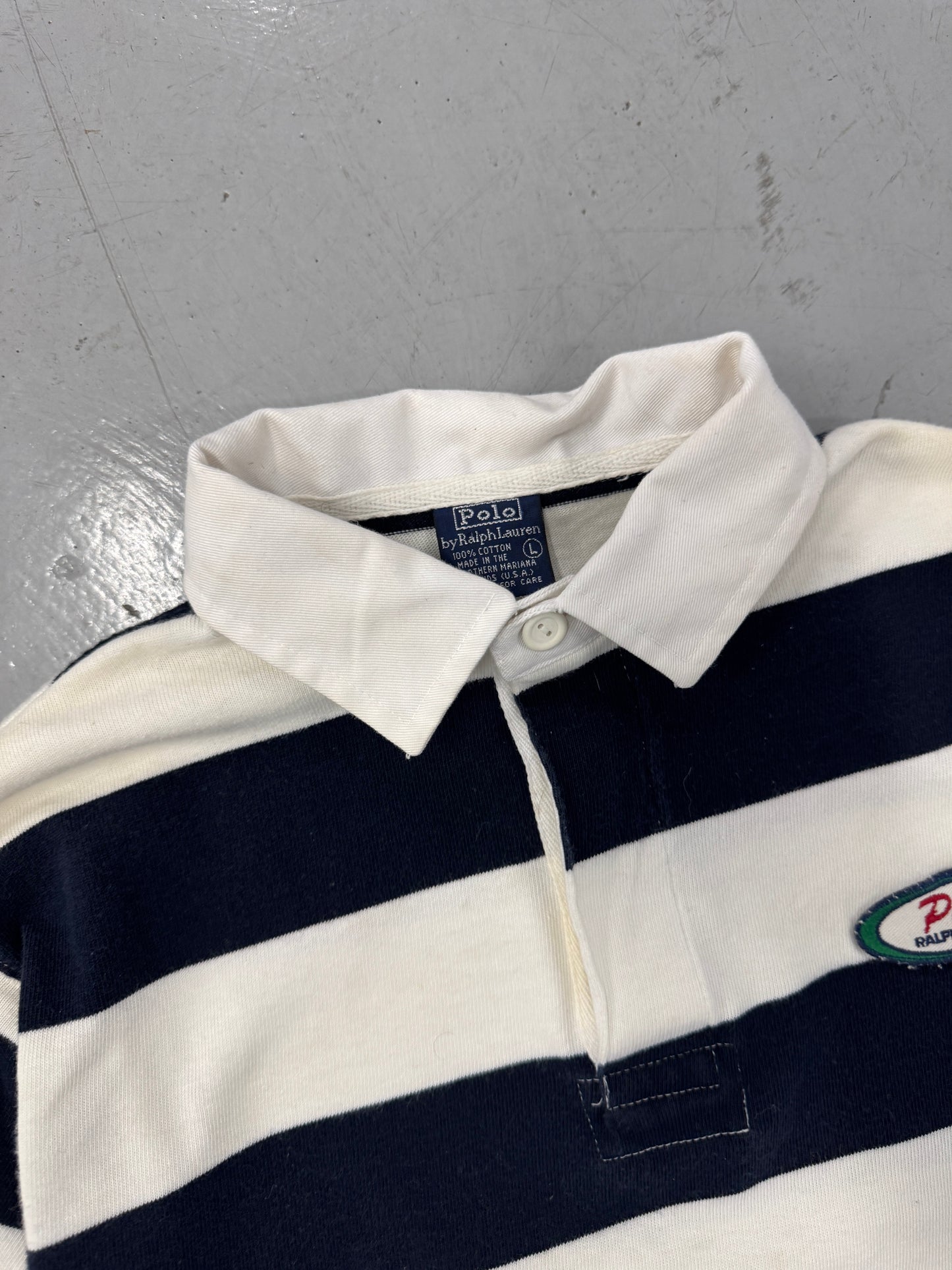 2000s Ralph Lauren Striped Polo [M]