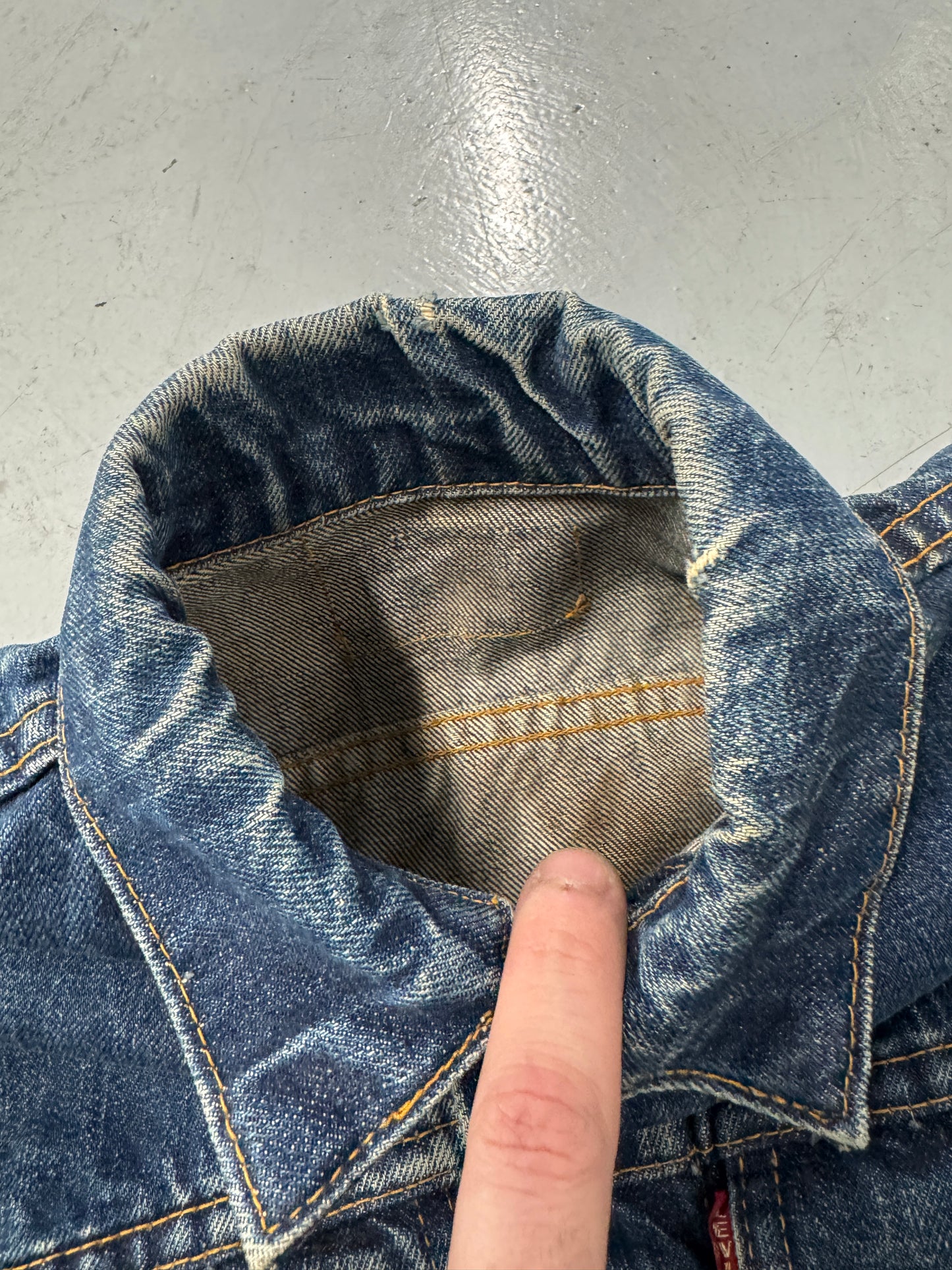 1960s Levis Type III Big 'E' Denim Trucker Jacket [S]