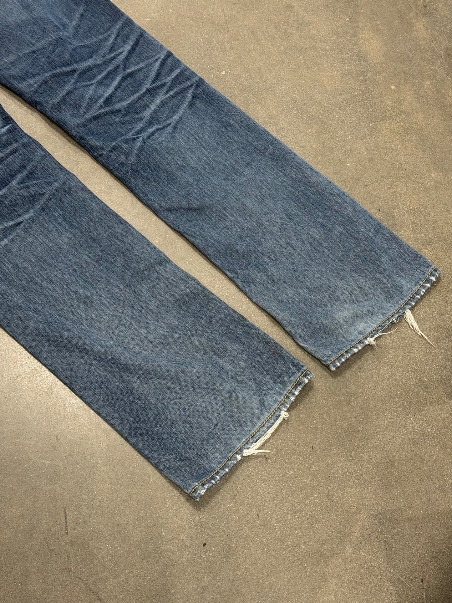 Vintage Y2K True Religion Baggy Rainbow Ricky Cut Jeans [34x35]