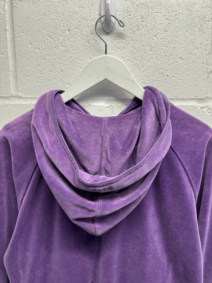 Y2K 2000s Velour Zip-Up [M]