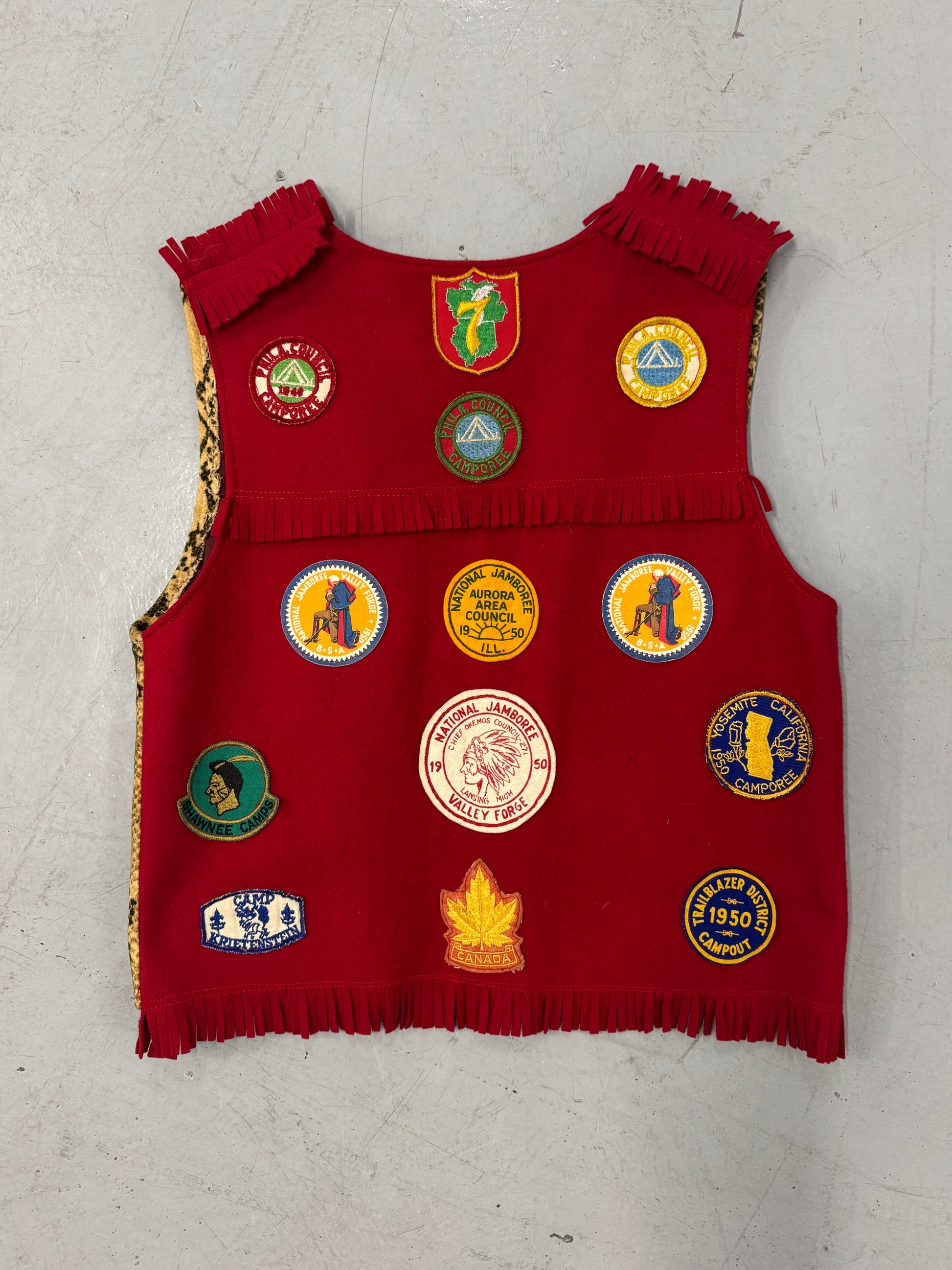 1950s Boy Scouts Jamboree Patch Vest [S/M]