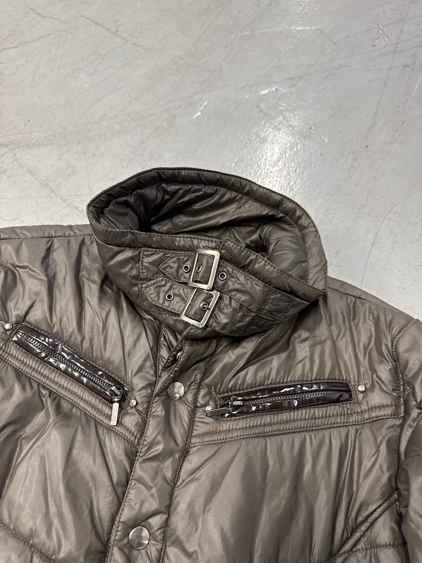 In The Attic Homme Leather Accent Puffer Jacket [2]