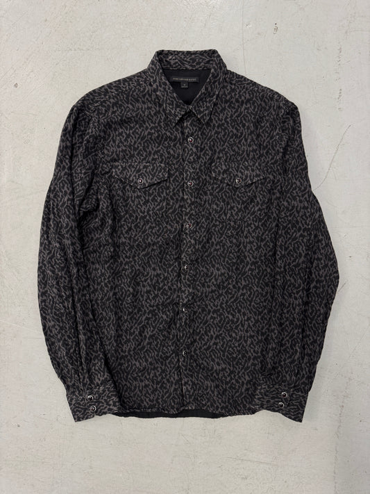 John Varvatos Cheetah Print Button-Up [L]