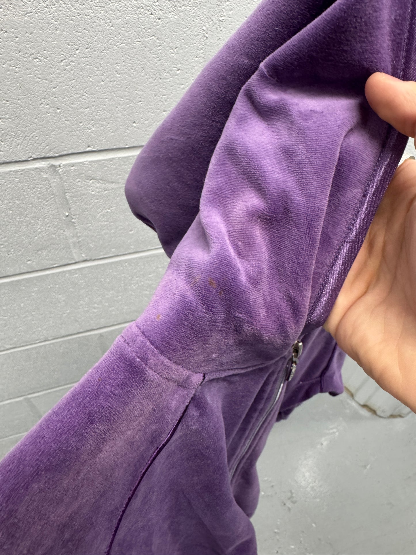 Y2K 2000s Velour Zip-Up [M]