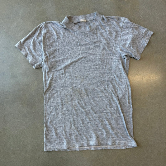 Vintage 1980s Distressed Gray Blank T-Shirt [M/L]