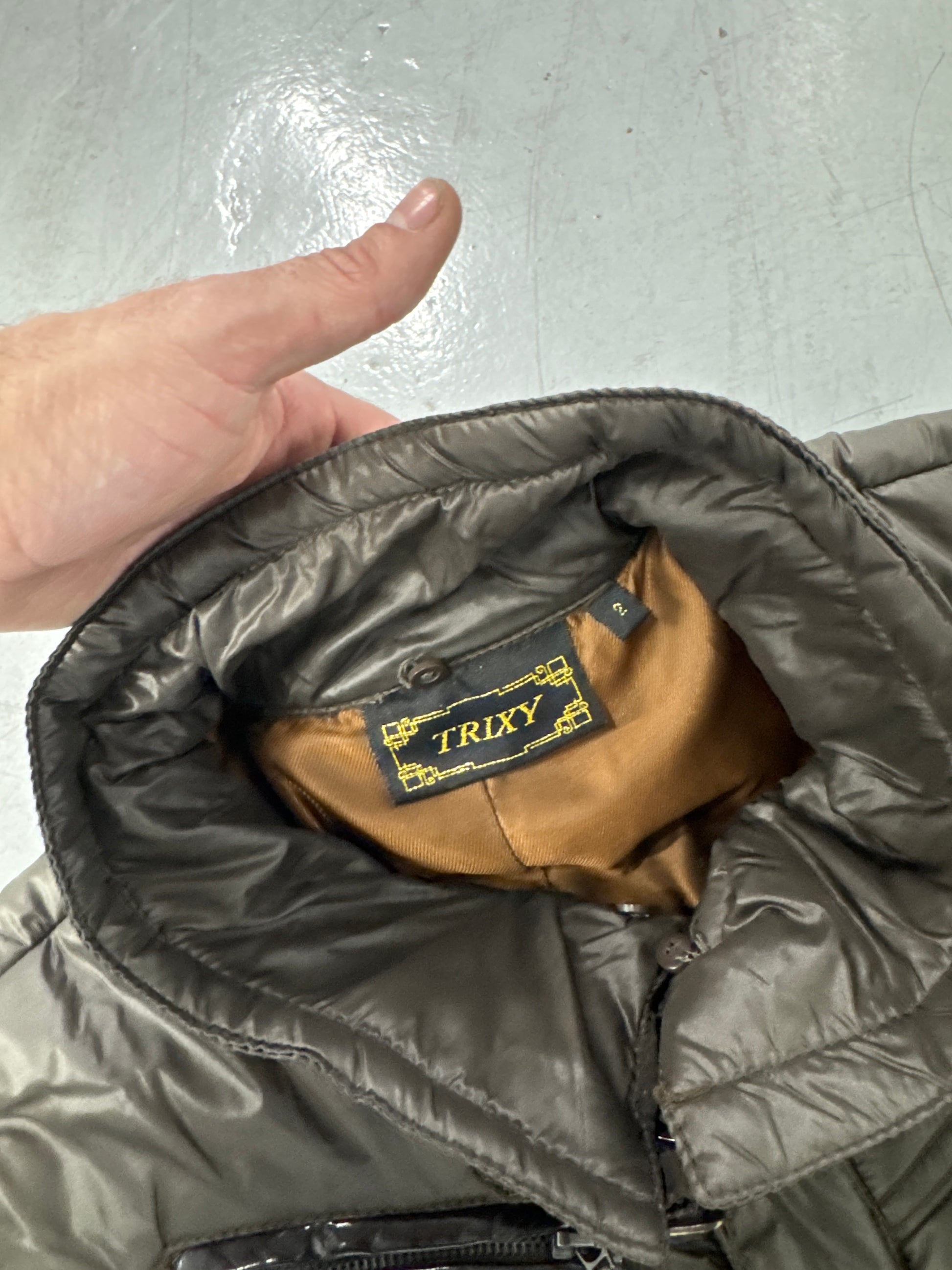 In The Attic Homme Leather Accent Puffer Jacket [2]