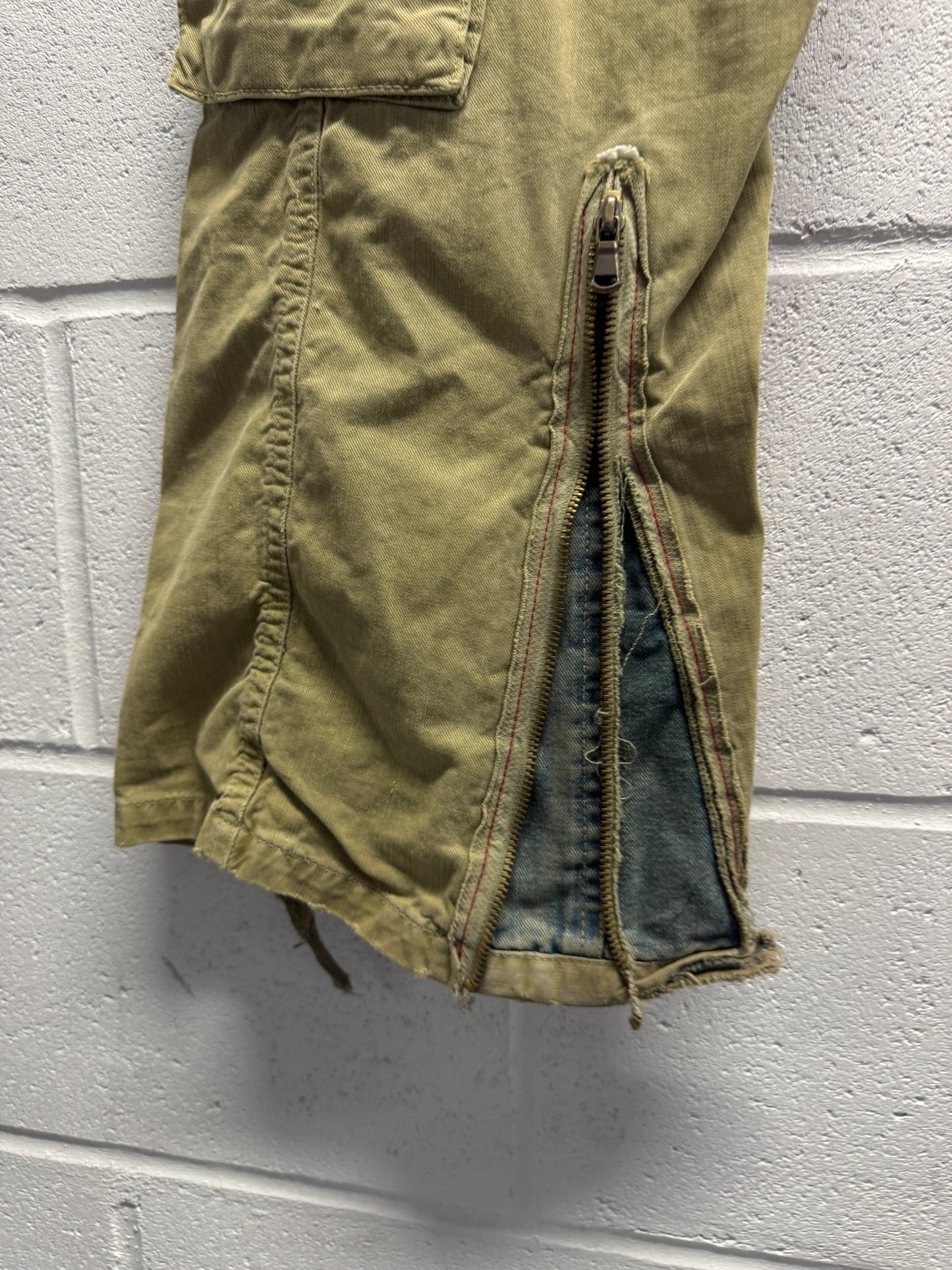 Y2K 2000s Klixs Distressed Flared Cargo Pants [34]