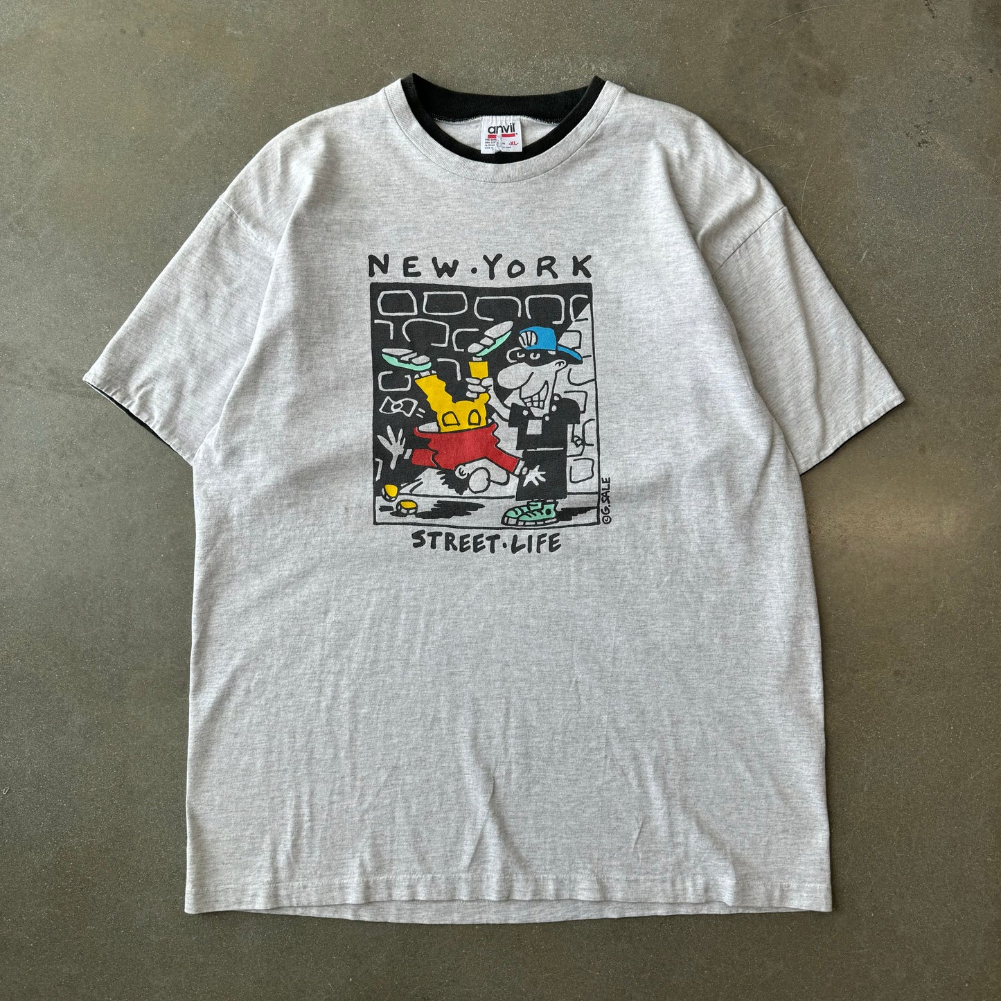 Vintage New York Street Life T-Shirt [XL]