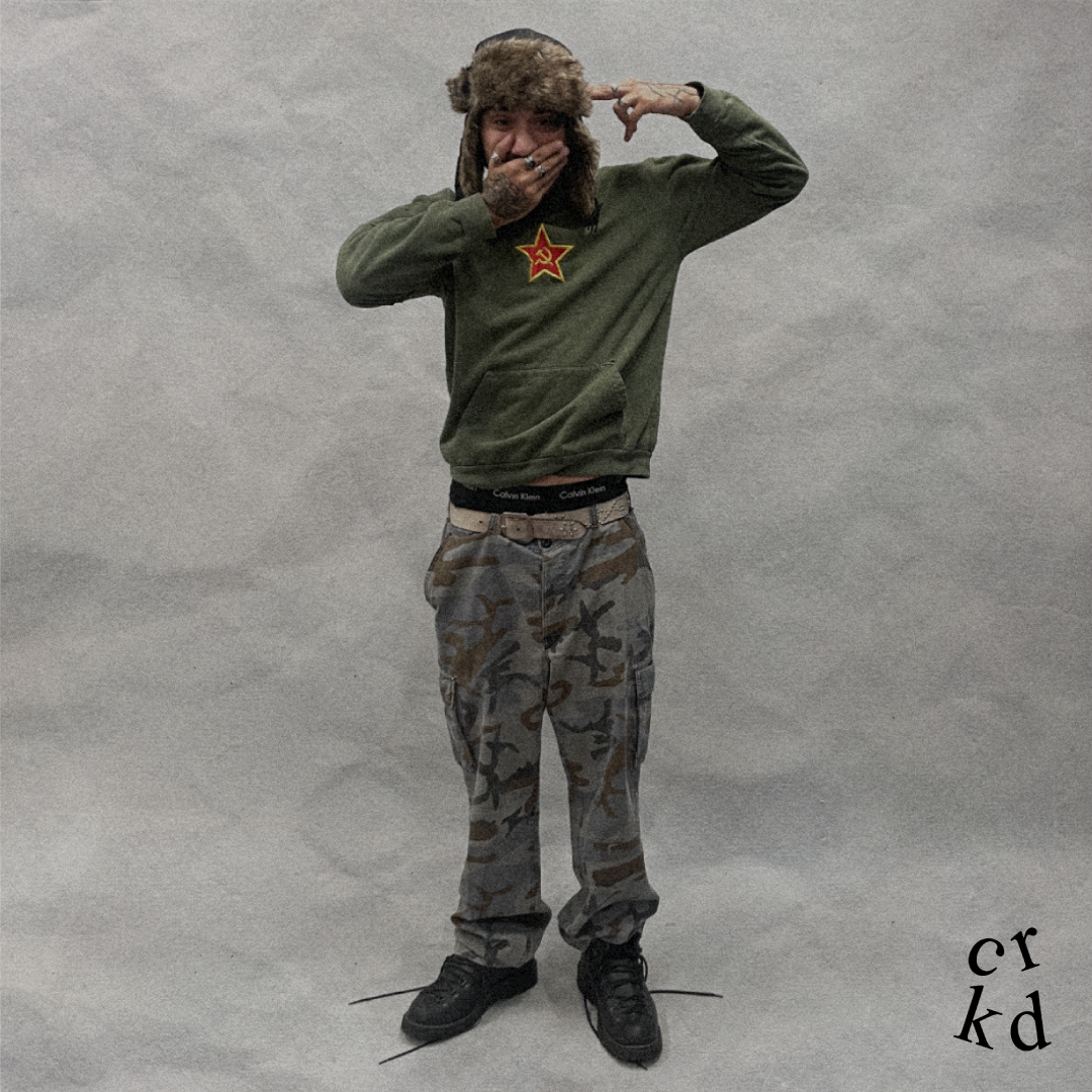 1990s Faded Grey Camo Cargo Pants [31-36x32]