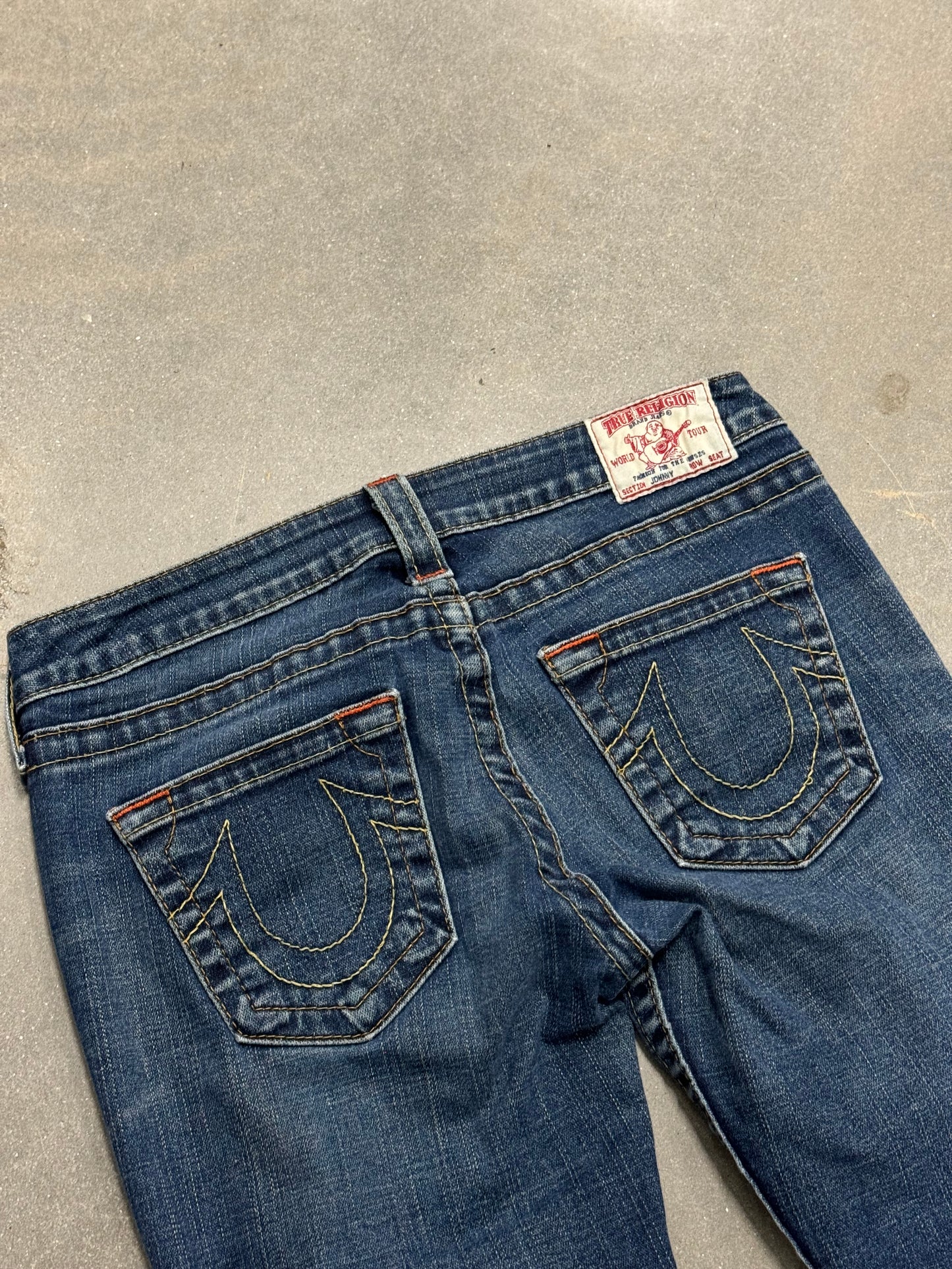 Vintage Y2K True Religion Low Rise Johnny Cut Jeans [28x32]