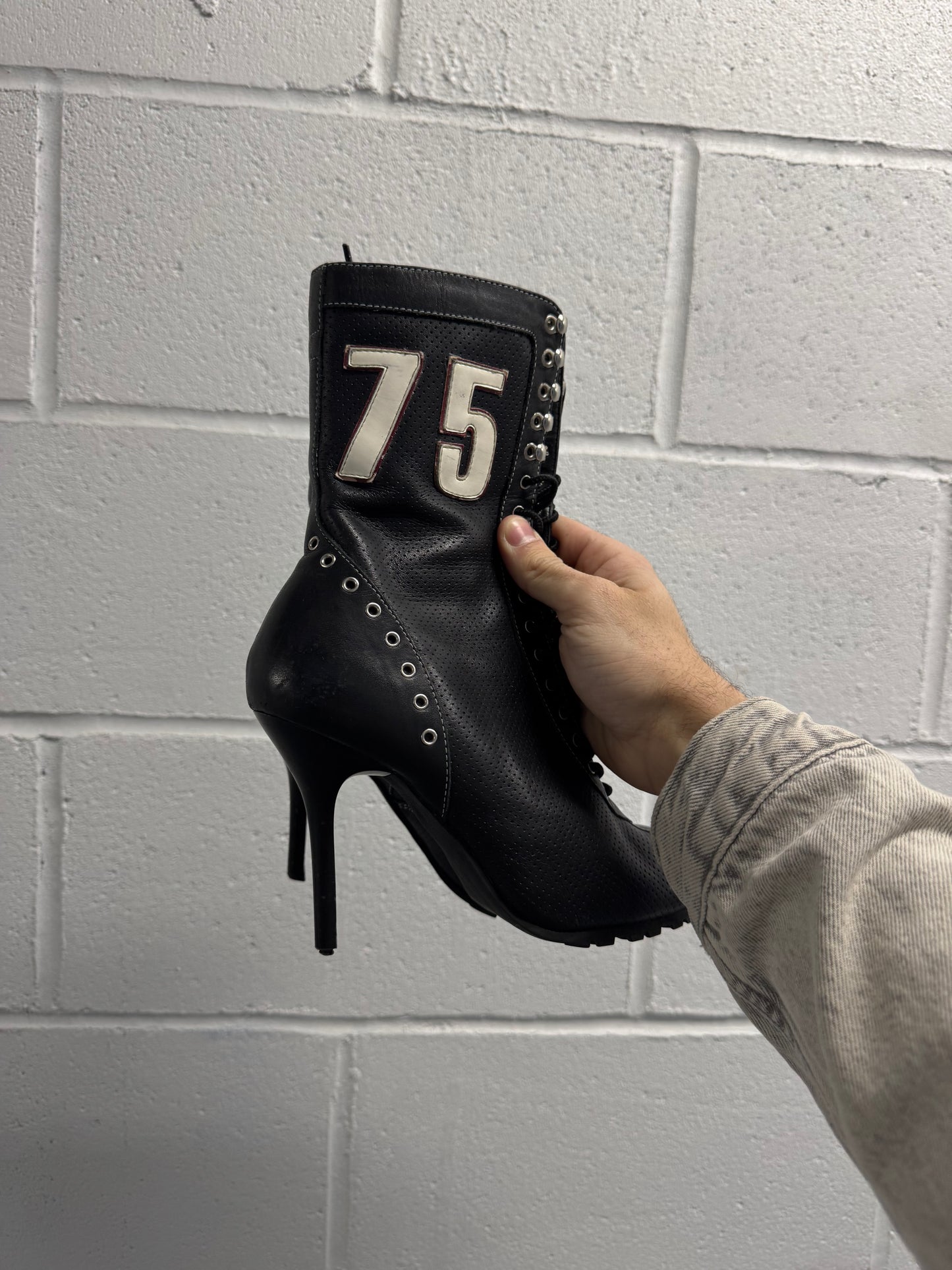 Vintage Steve Madden Seventy5 75 Lace Up Boot Heels [6.5]