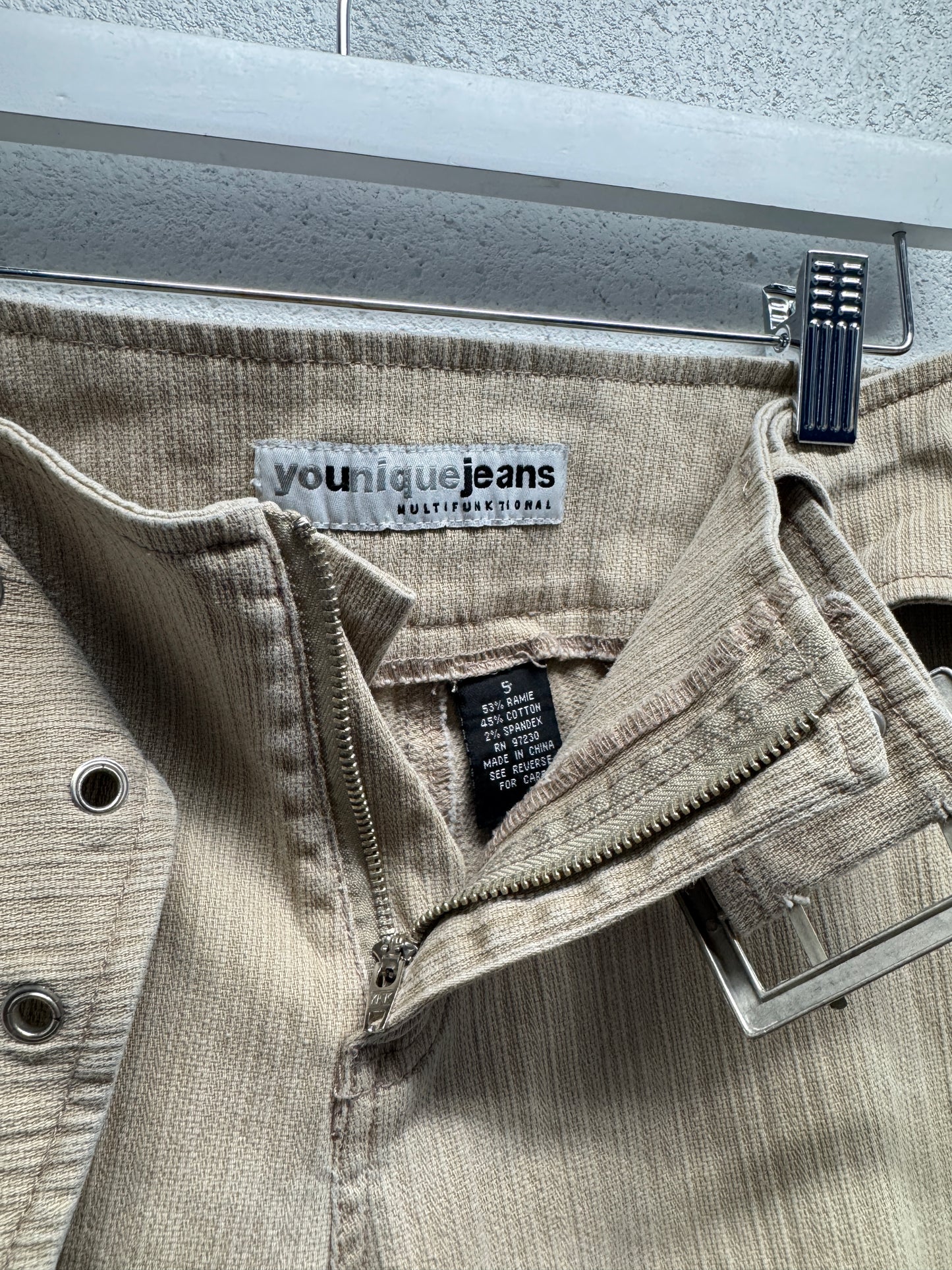 Y2K Belted Flared Pants [29”]