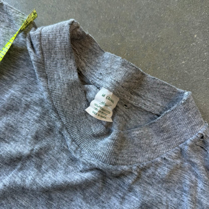 Vintage 1980s Distressed Gray Blank T-Shirt [M/L]