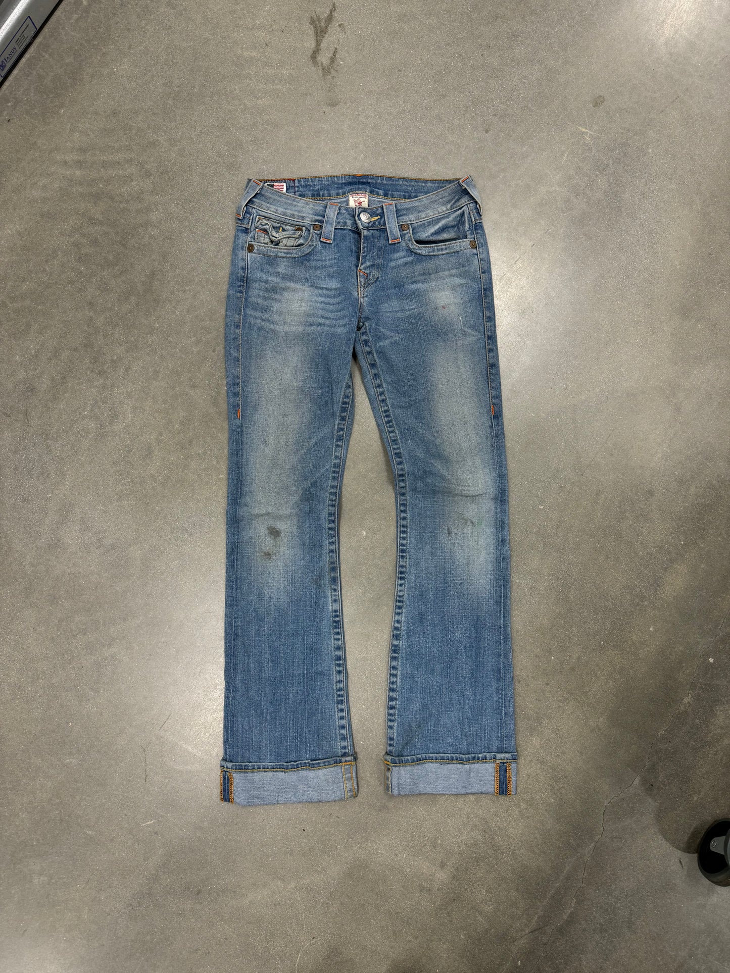 Vintage Y2K Distressed True Religion Low Rise Becky Cut Jeans [28x31]