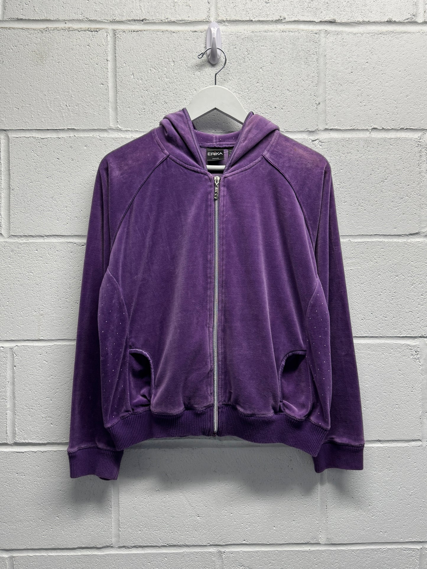 Y2K 2000s Velour Zip-Up [M]