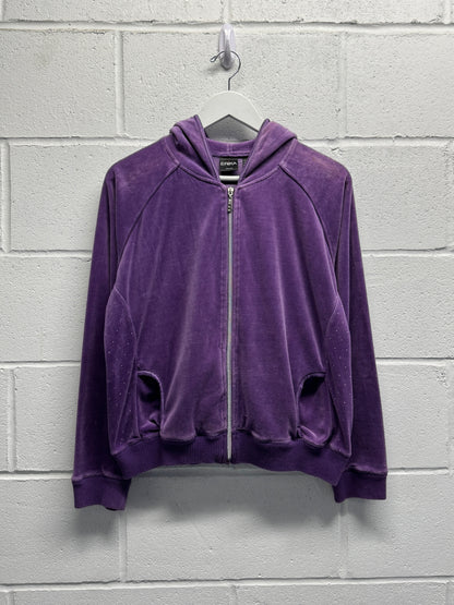Y2K 2000s Velour Zip-Up [M]