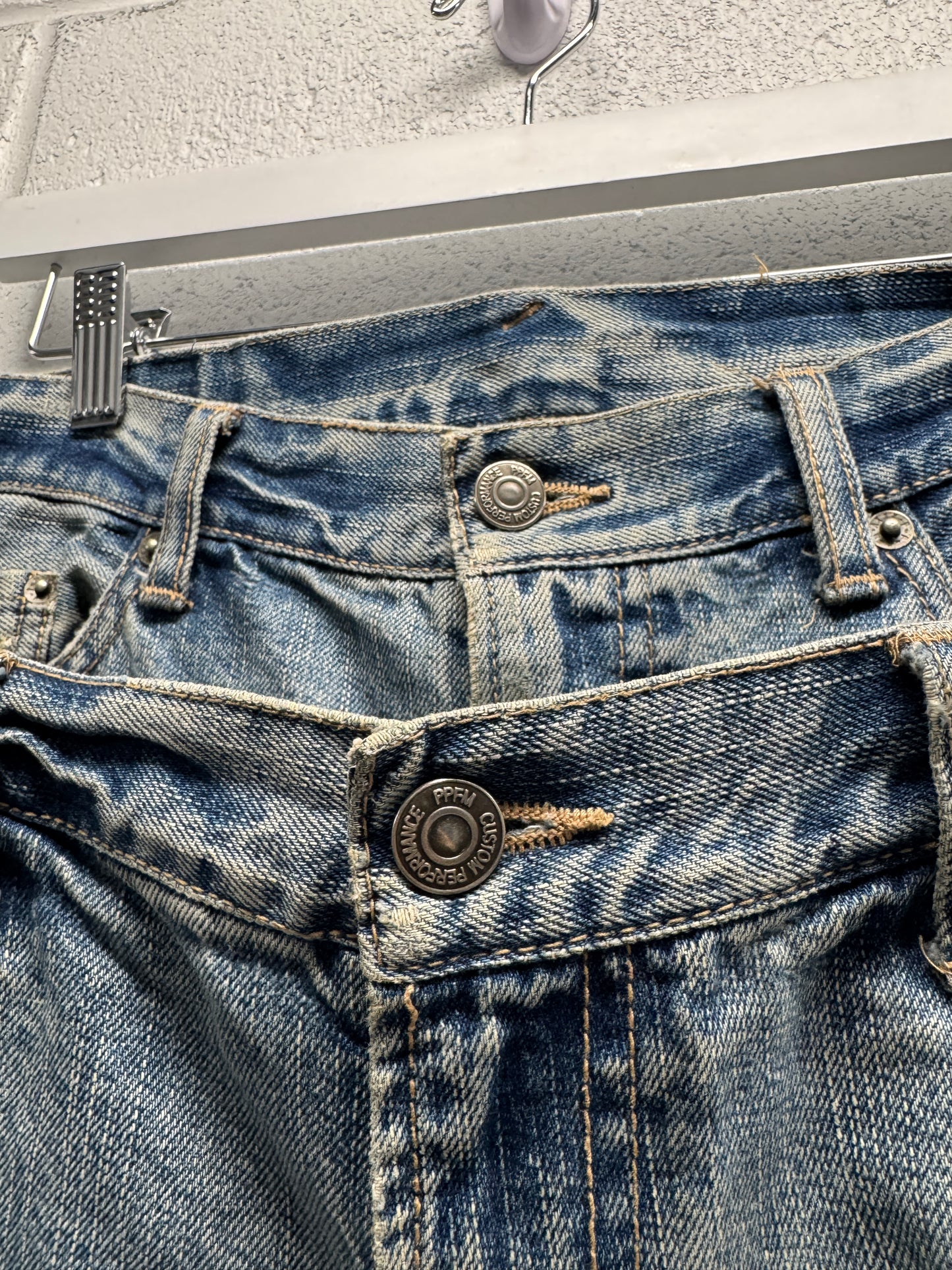 PPFM Double Waist Distressed Jeans [34]