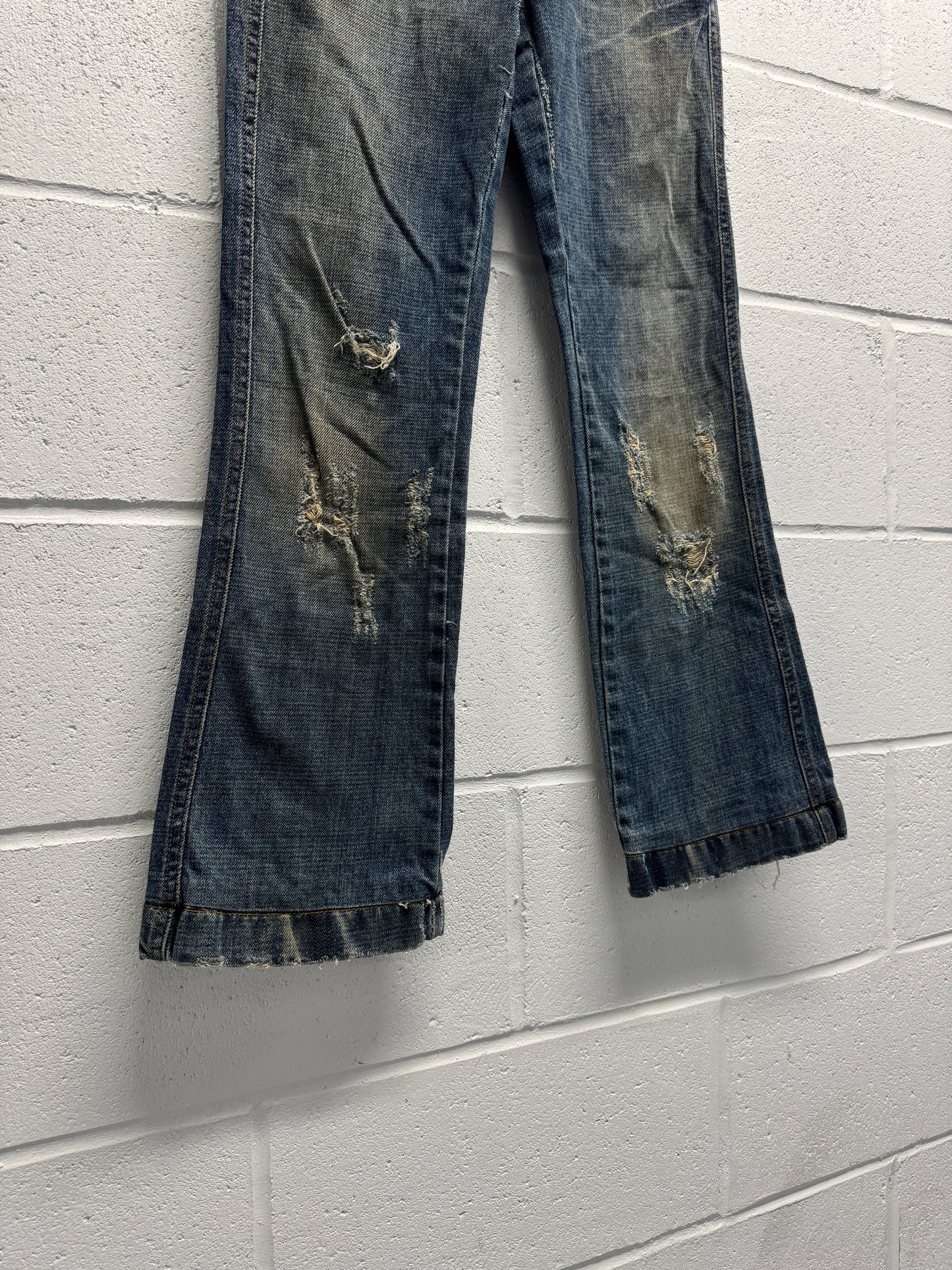 Y2K 2000s Dolce&Gabbana Rhinestone Low Rise Flared Jeans [28]