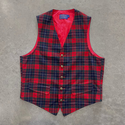 1970s Pendleton Tartan Plaid Vest [L]