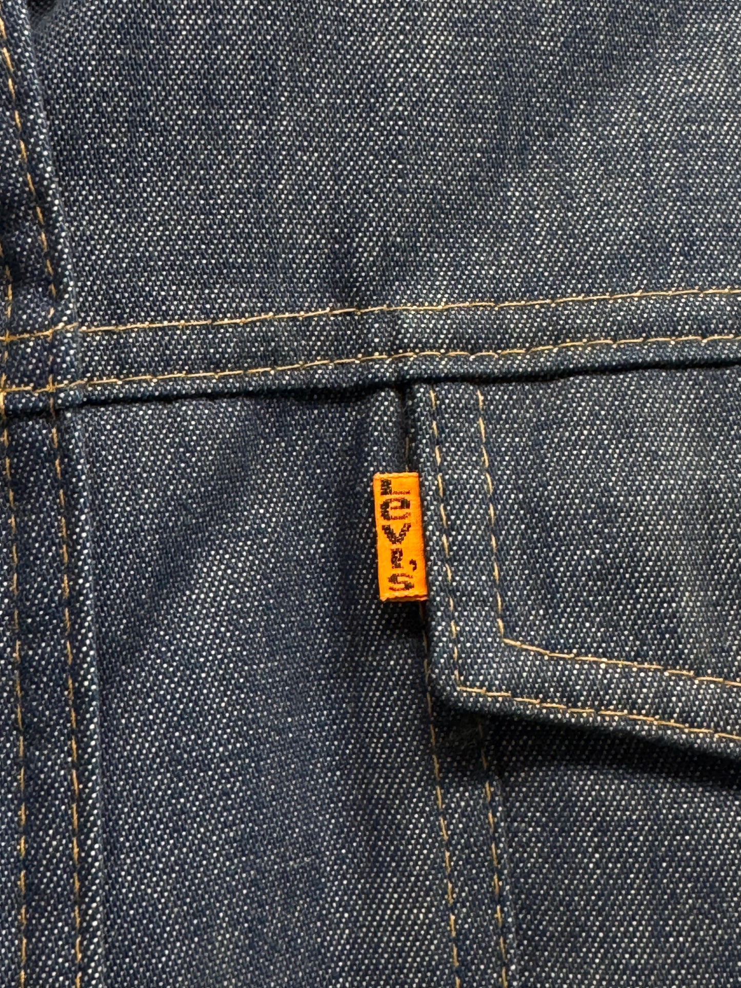 Vintage 1970s Damaged Levis Ski Orange Tab Goose Down Jacket [S/M]