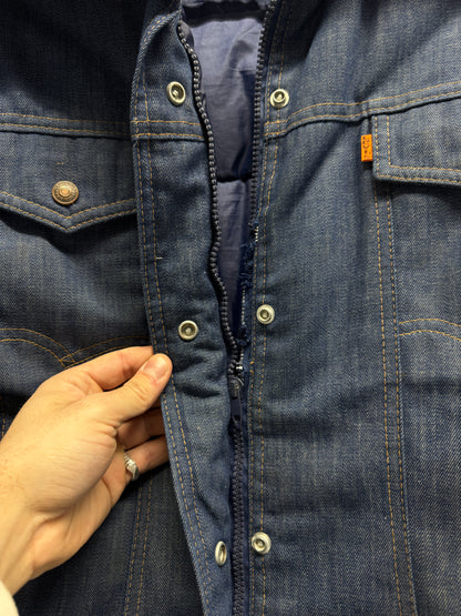 Vintage 1970s Damaged Levis Ski Orange Tab Goose Down Jacket [S/M]