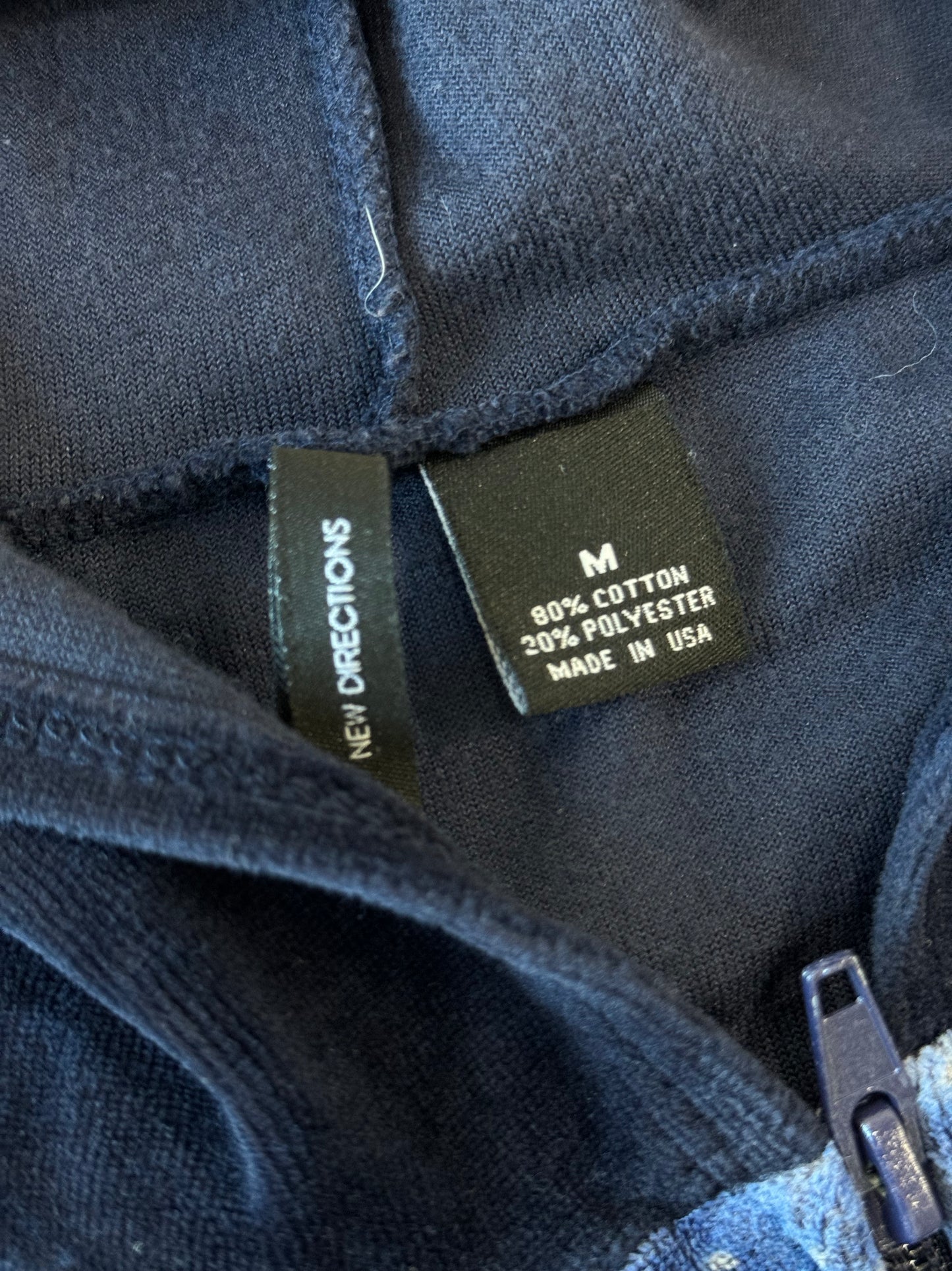 Vintage Y2K Velour Graphic Print Zip-Up (Juicy Couture-esque) [M]