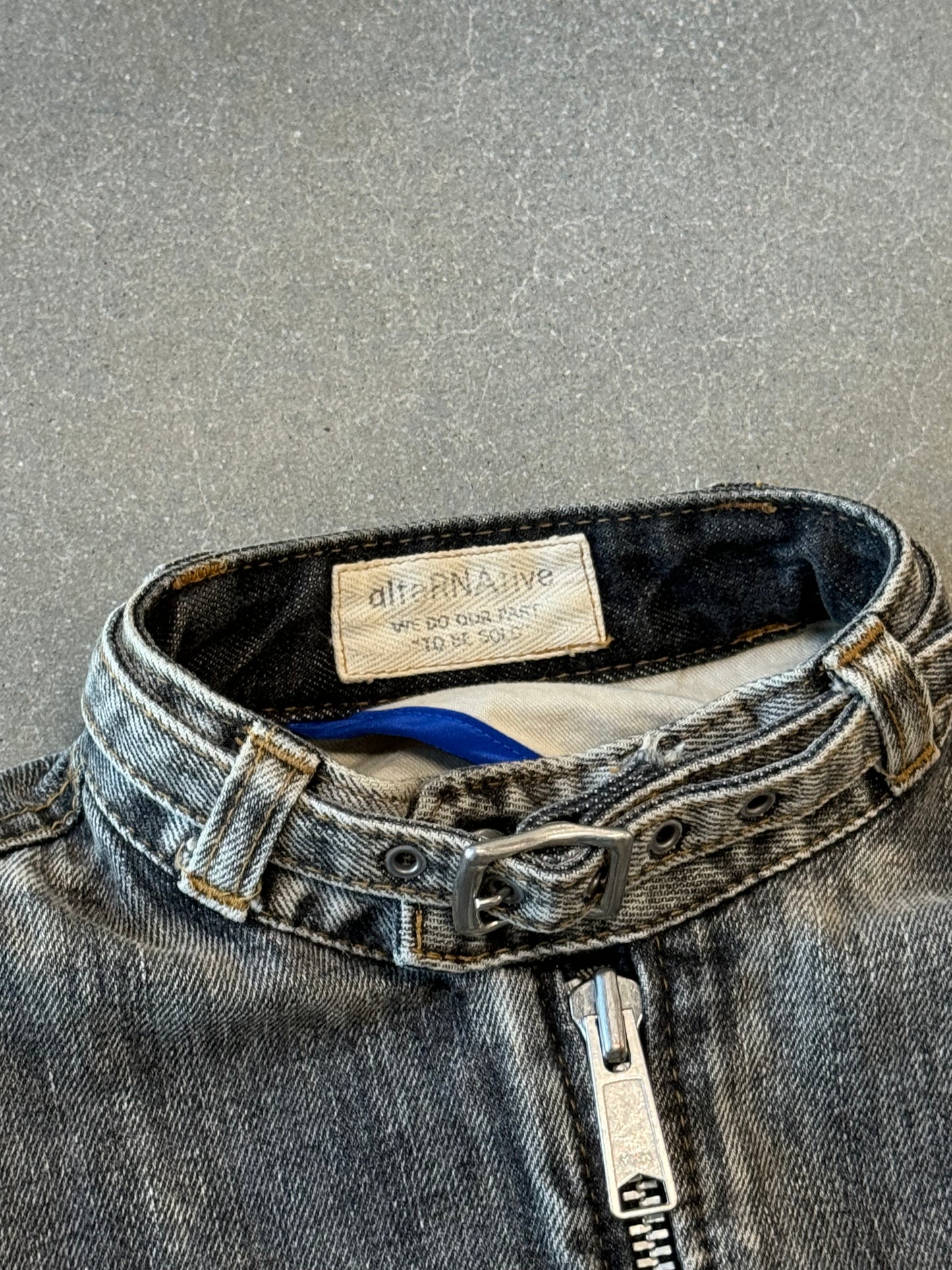 Vintage Y2K Japanese Cafe Racer Denim Jacket [M/L]